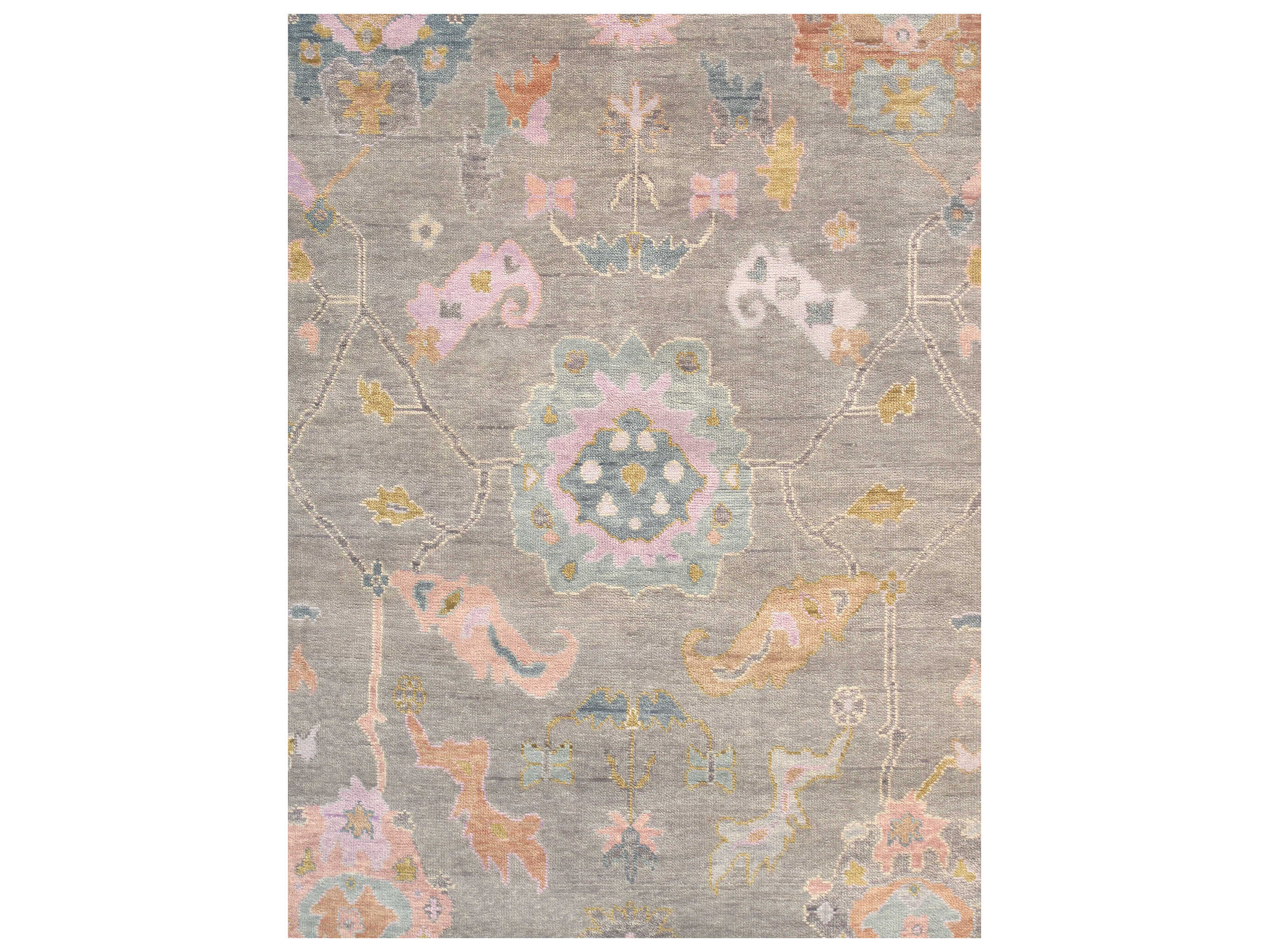 Pasargad Home Oushak Bordered Area Rug