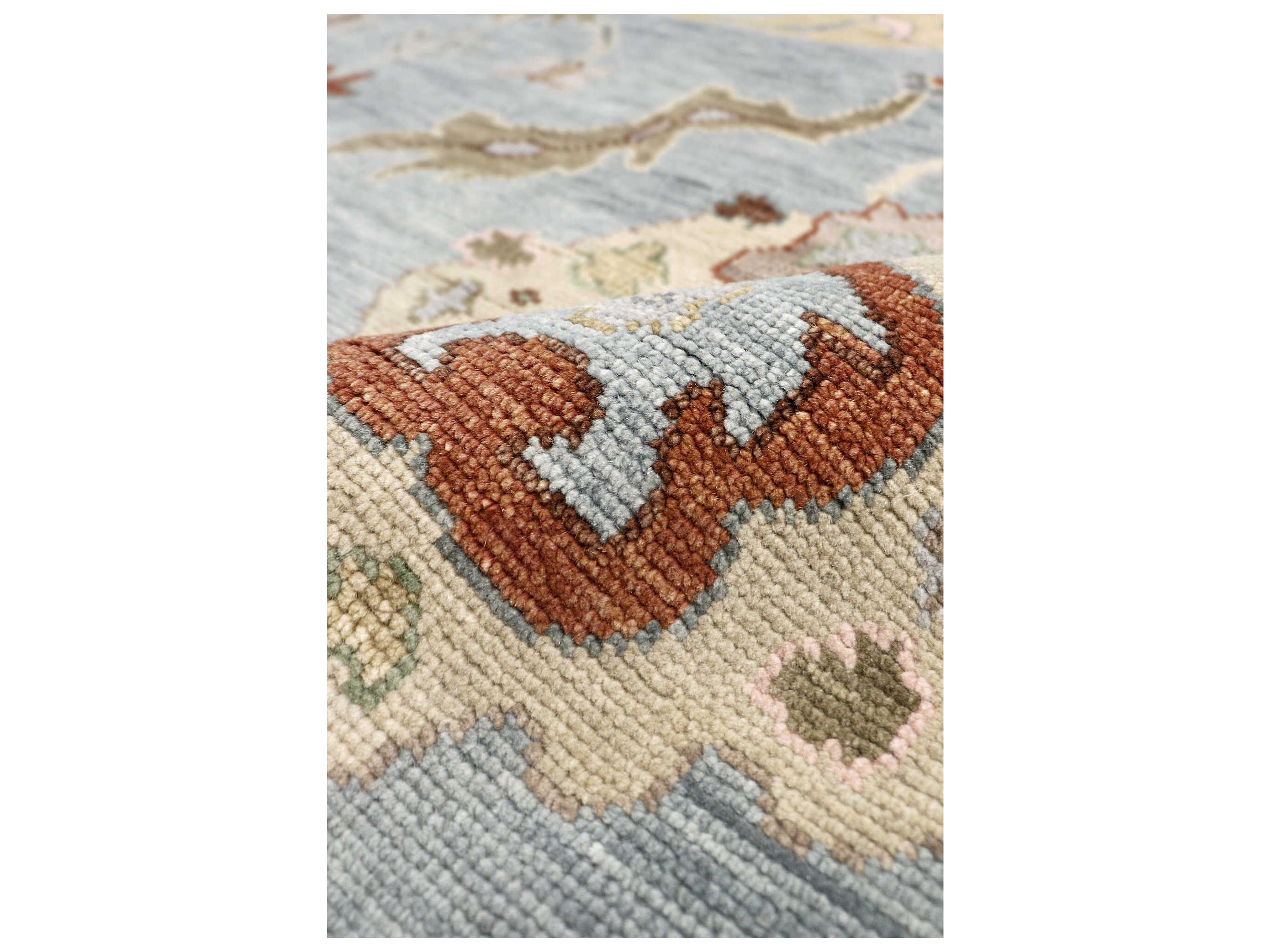 Pasargad Home Oushak Bordered Area Rug