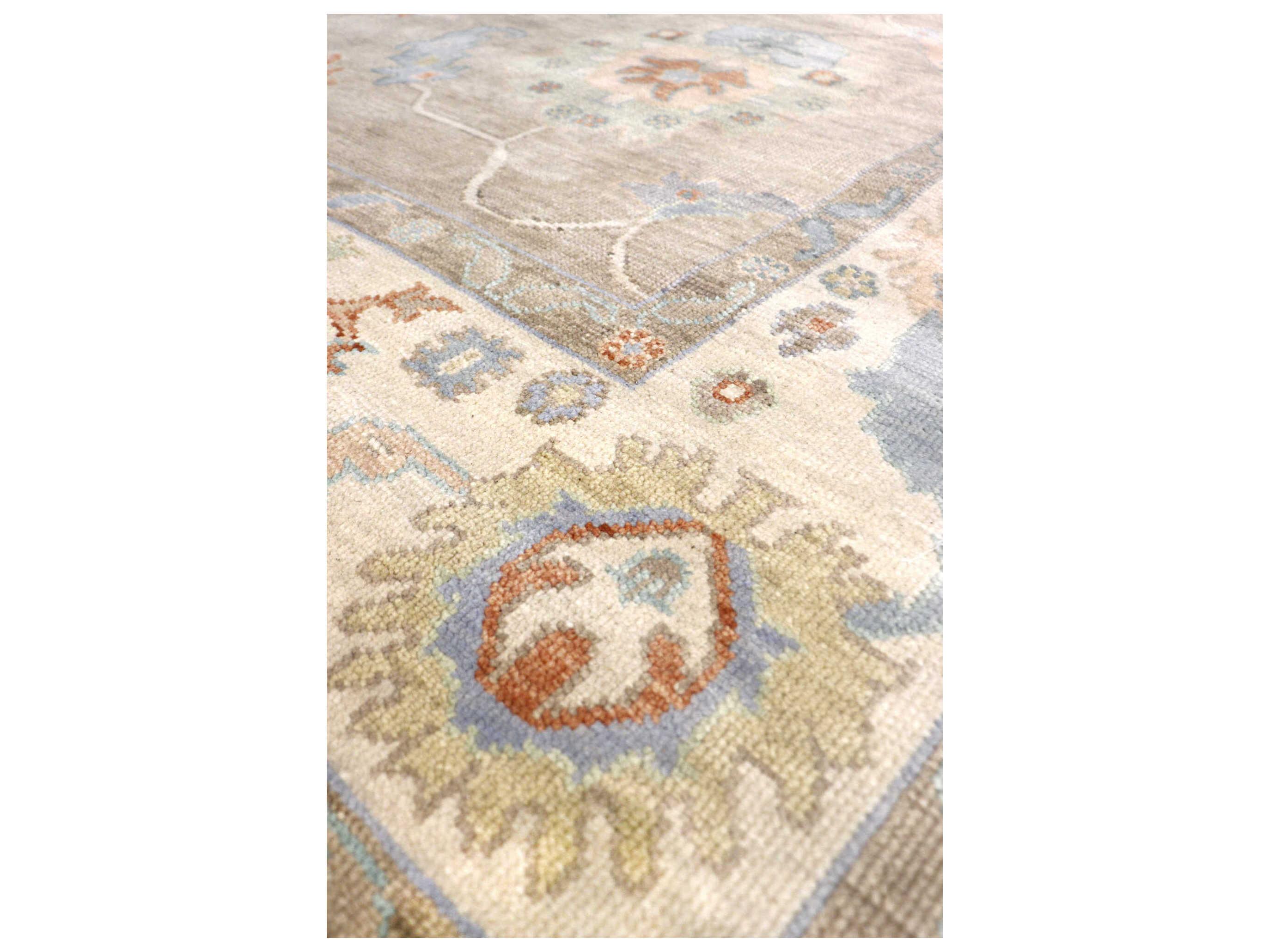 Pasargad Home Oushak Bordered Area Rug