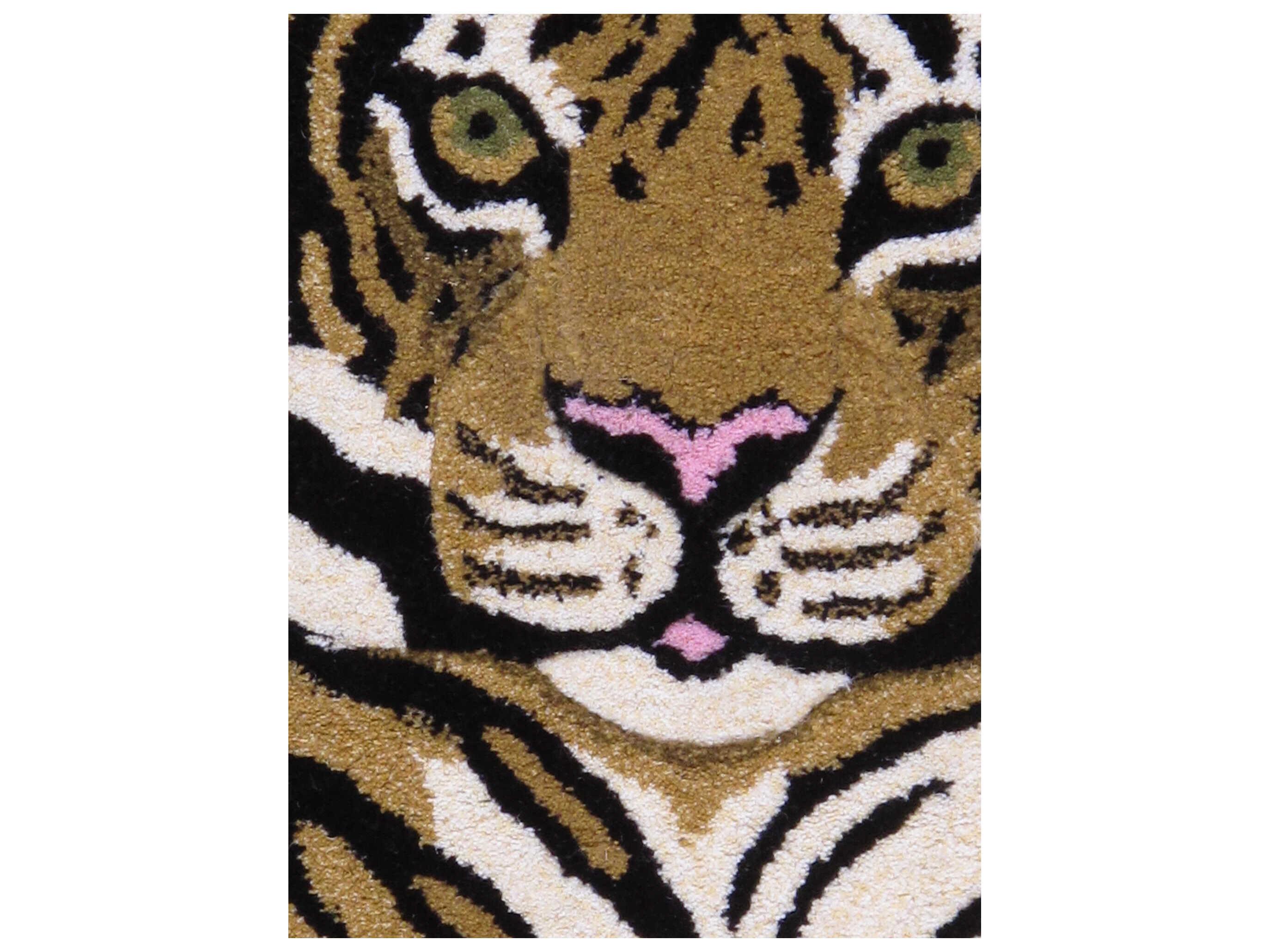 Pasargad Home Forest Tiger Animal Prints Area Rug