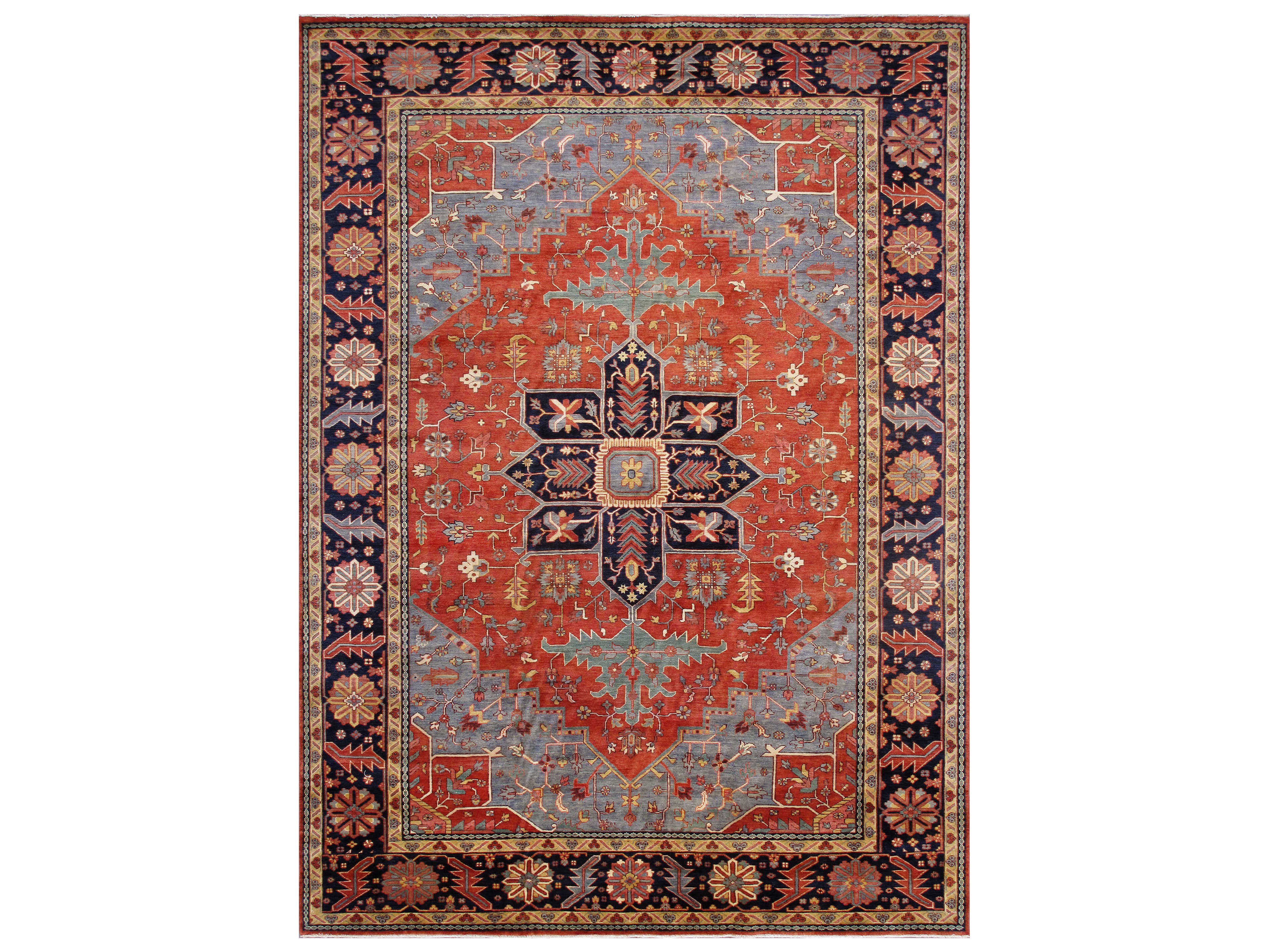 Pasargad Home Serapi Bordered Area Rug