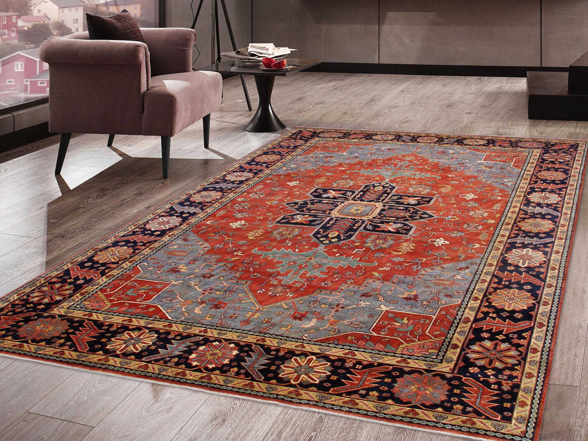 Pasargad Home Serapi Bordered Area Rug