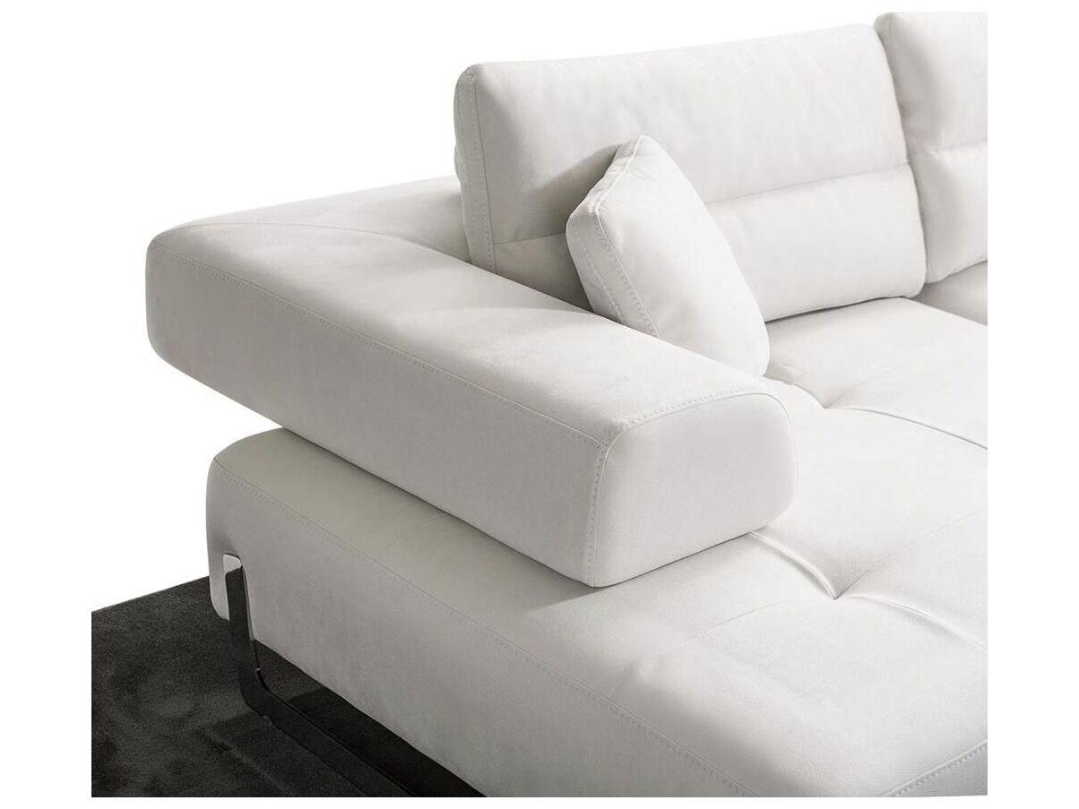 Pasargad Home Positano Ravenna White Chrome Upholstered Sofa