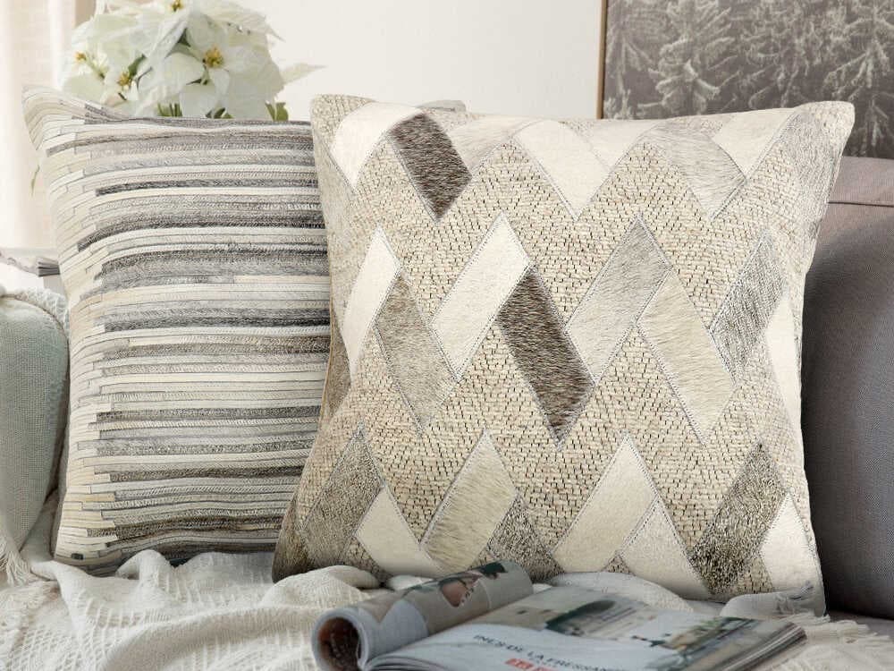 Pasargad Home Galaxy Cowhide Pillow