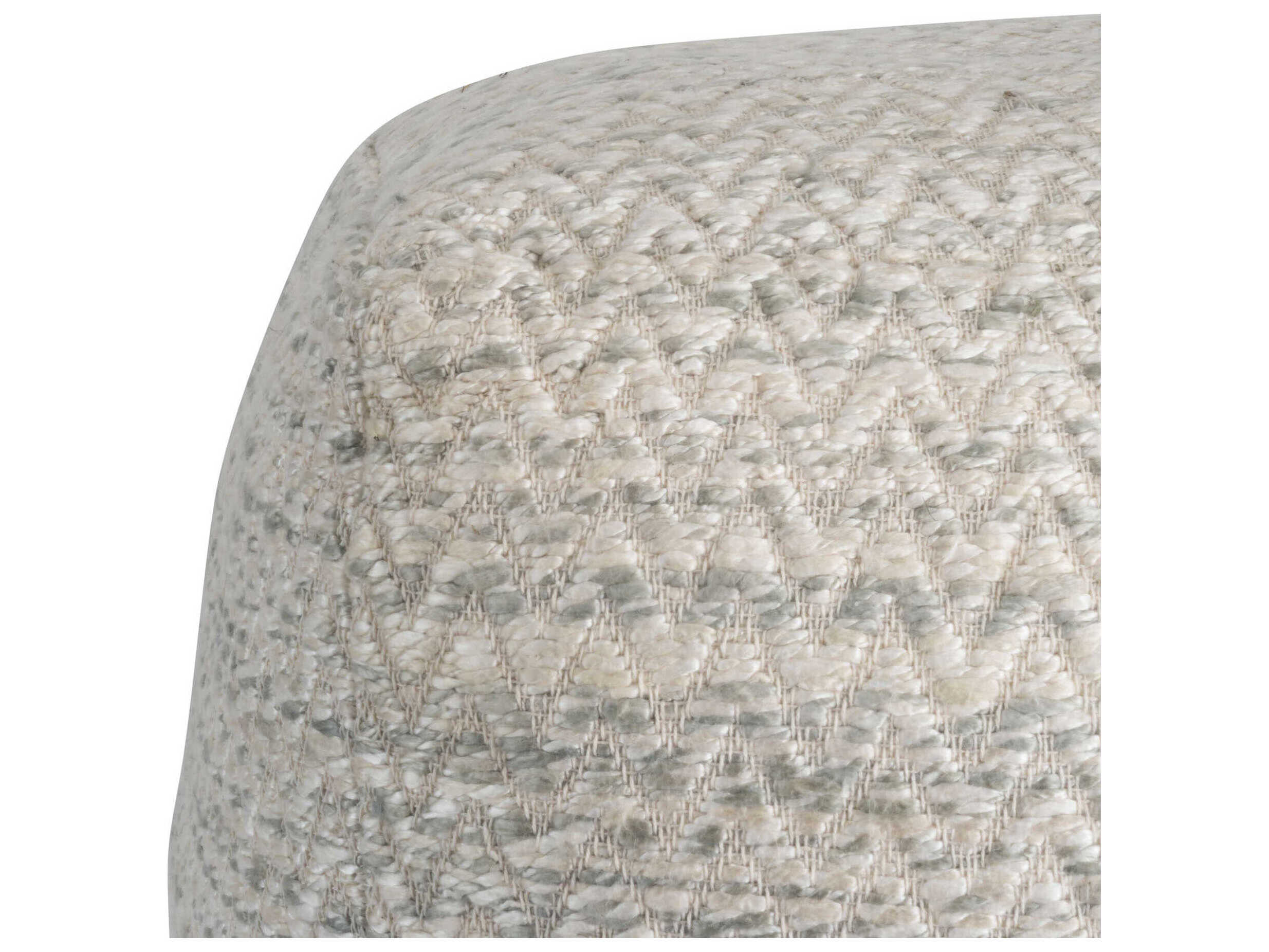 Pasargad Home Galaxy Zig-Zag Ivory Pouf