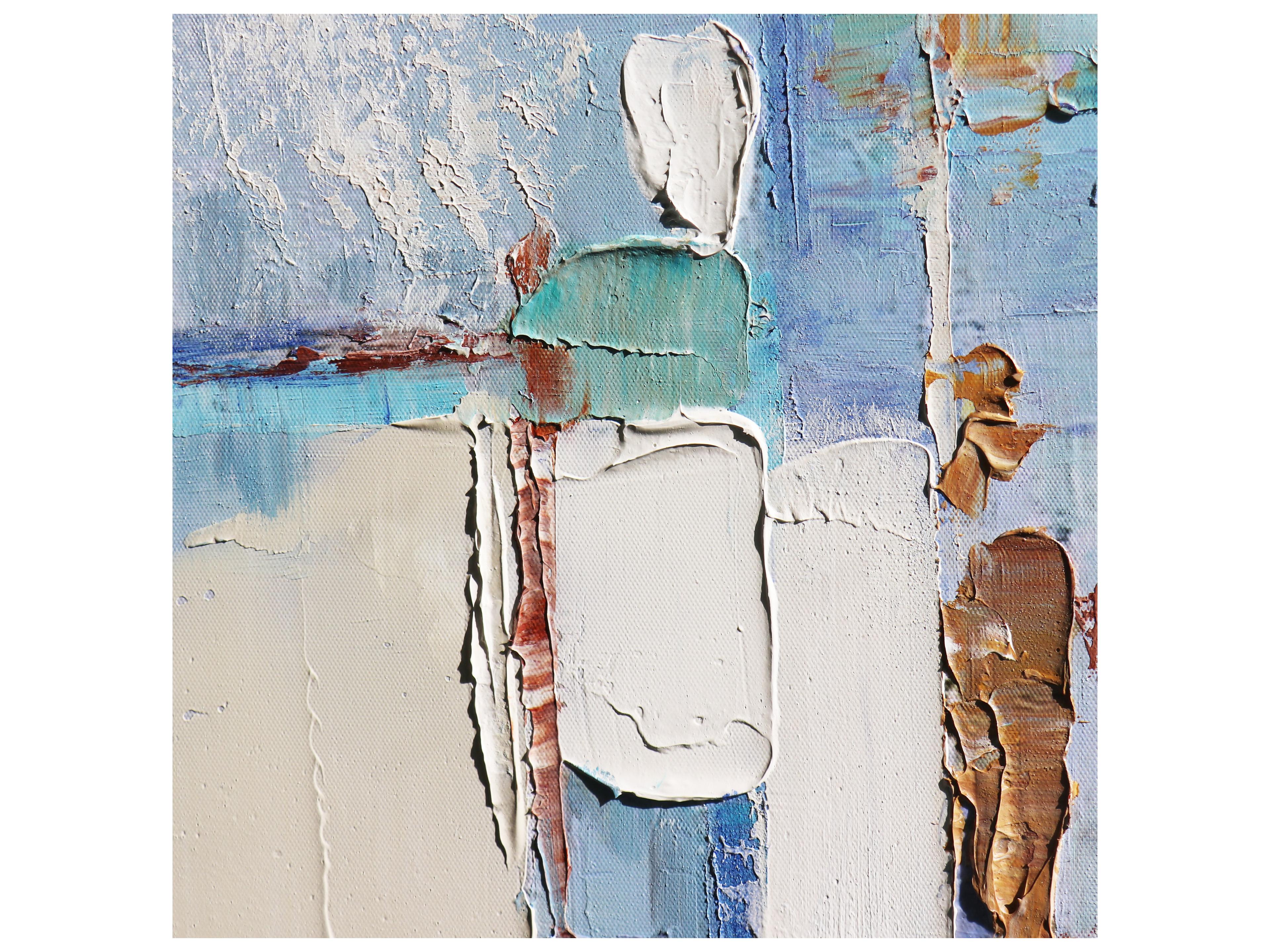 Pasargad Home Lush Whispers Hand-Painted Abstract Oil Painting