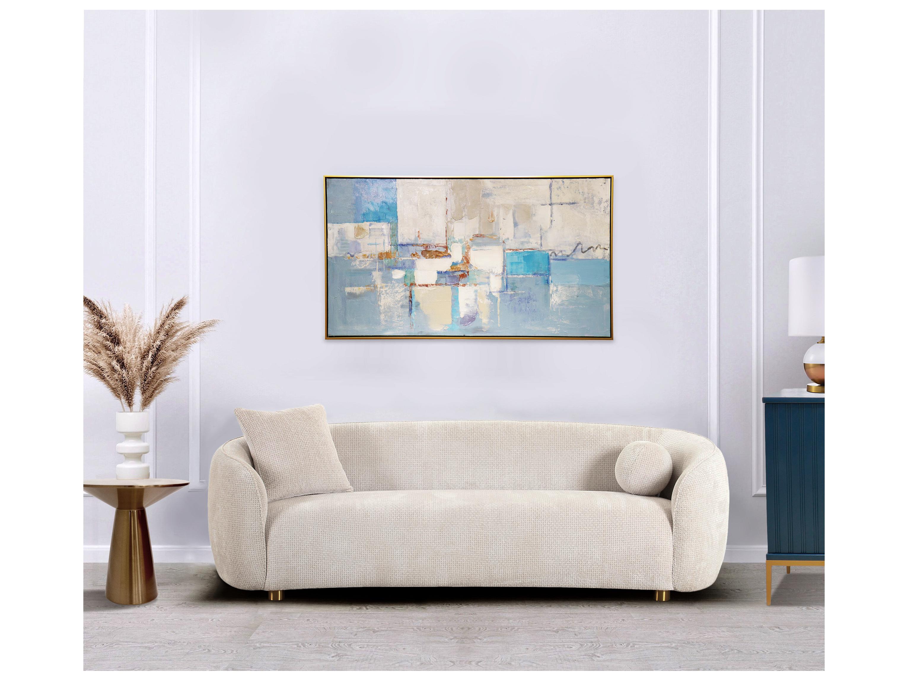 Pasargad Home Lush Whispers Hand-Painted Abstract Oil Painting