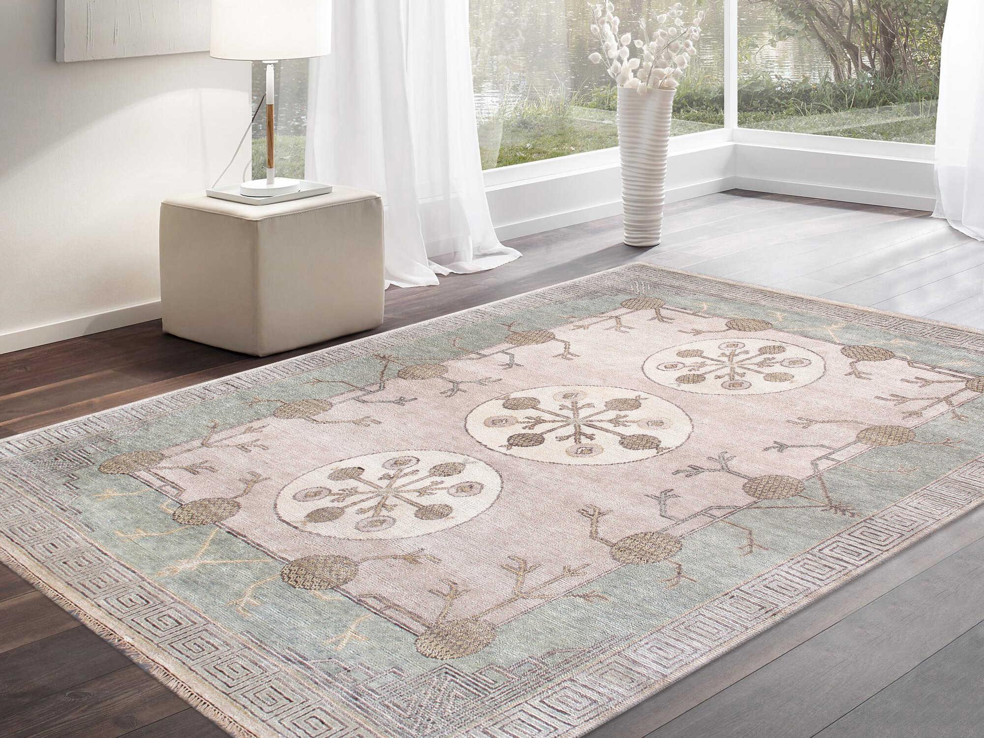 Pasargad Home Khotan Bordered Area Rug