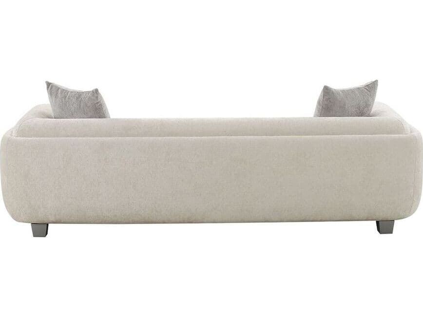 Pasargad Home Noho Bergamo Ivory Silver White Upholstered Sofa