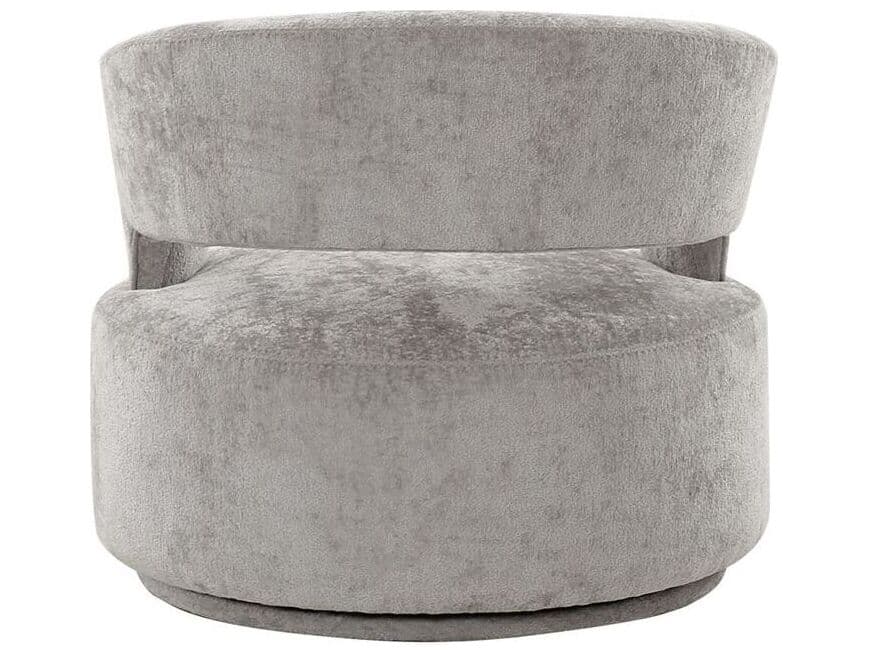 Pasargad Home Noho Piagia Swivel Silver Accent Chair