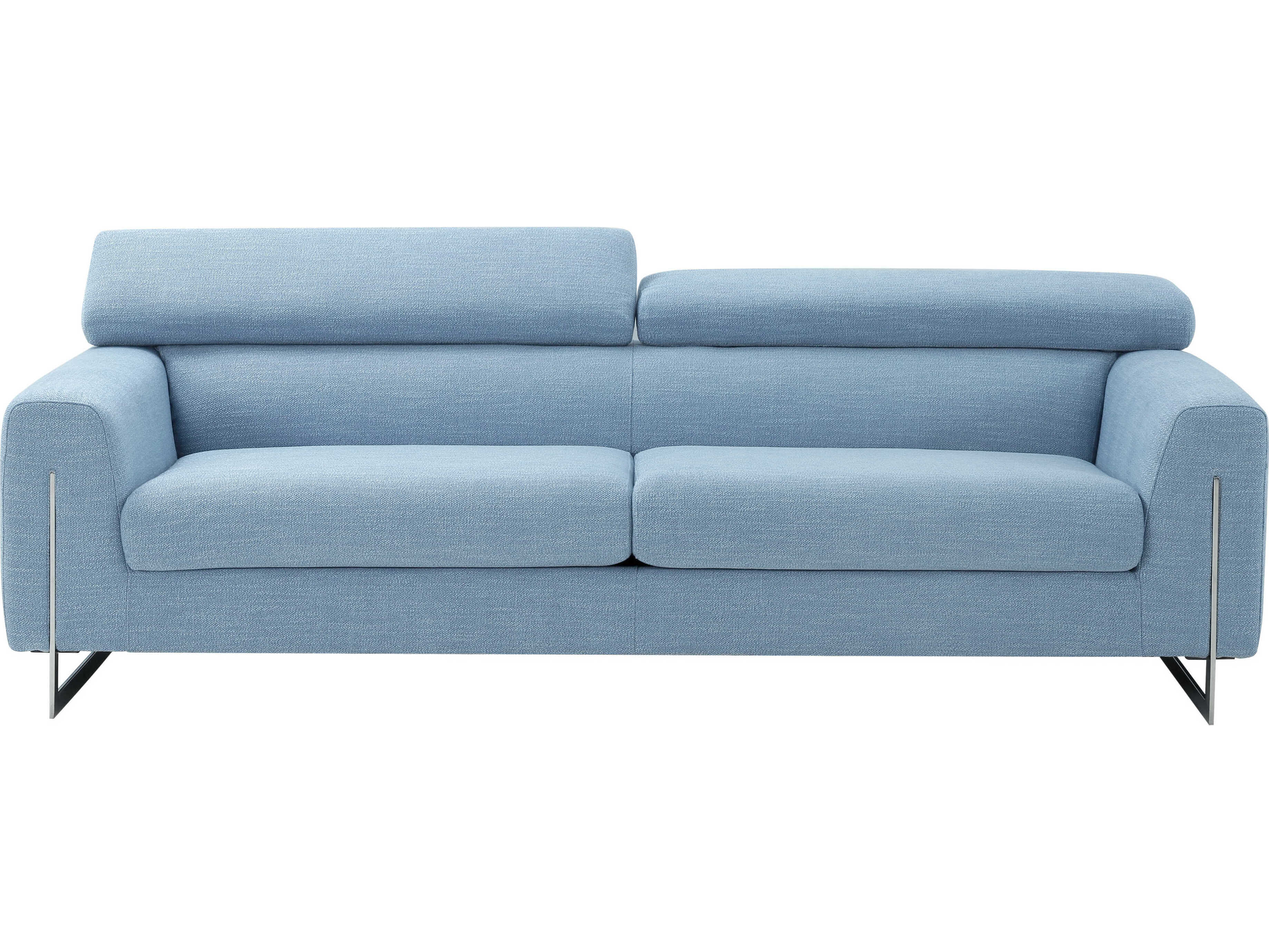 Pasargad Home Noho Serena Blue Silver Upholstered Sofa