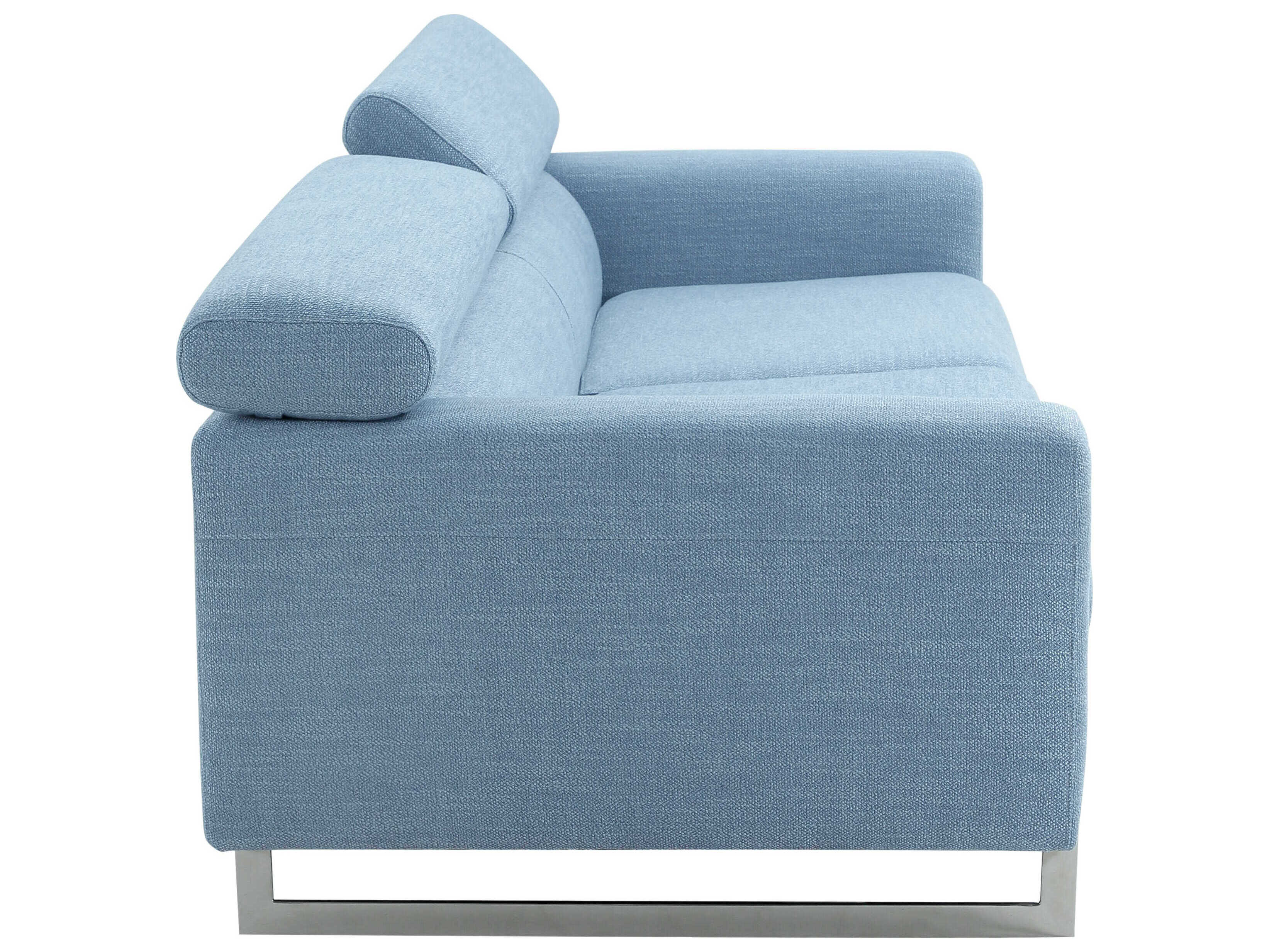 Pasargad Home Noho Serena Blue Silver Upholstered Sofa