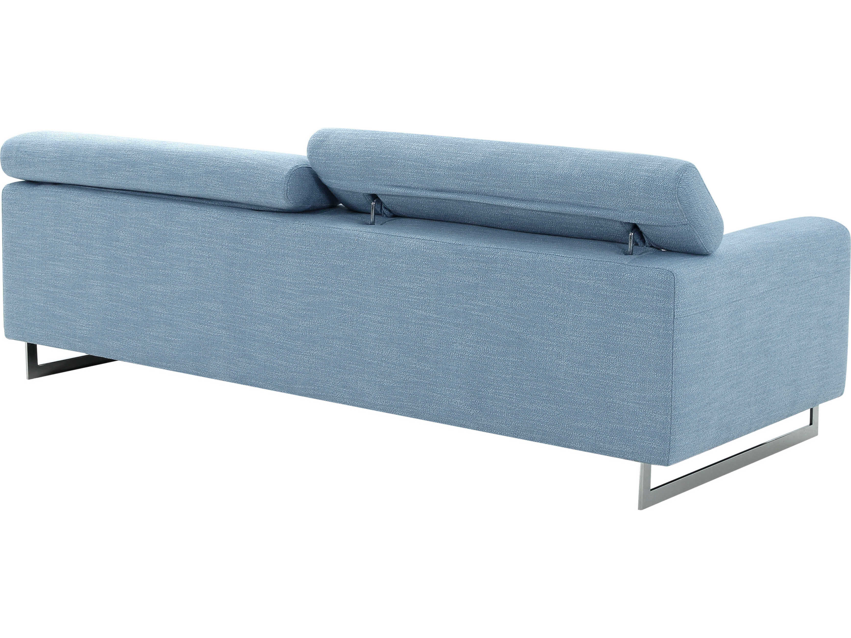 Pasargad Home Noho Serena Blue Silver Upholstered Sofa