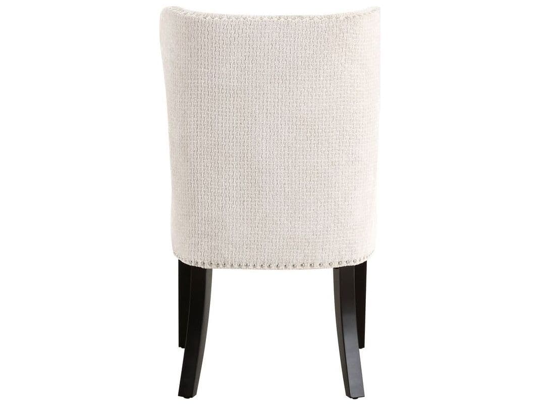 Pasargad Home Sorano Elara White Upholstered Armless Dining Chair Set of 2