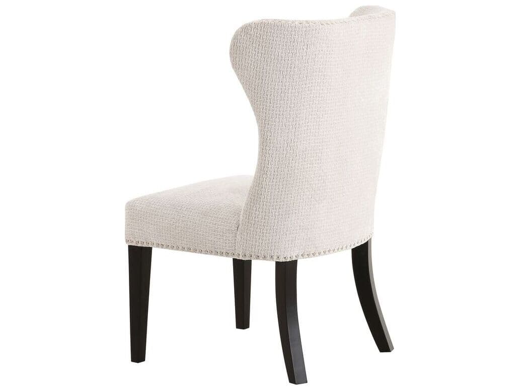 Pasargad Home Sorano Elara White Upholstered Armless Dining Chair Set of 2