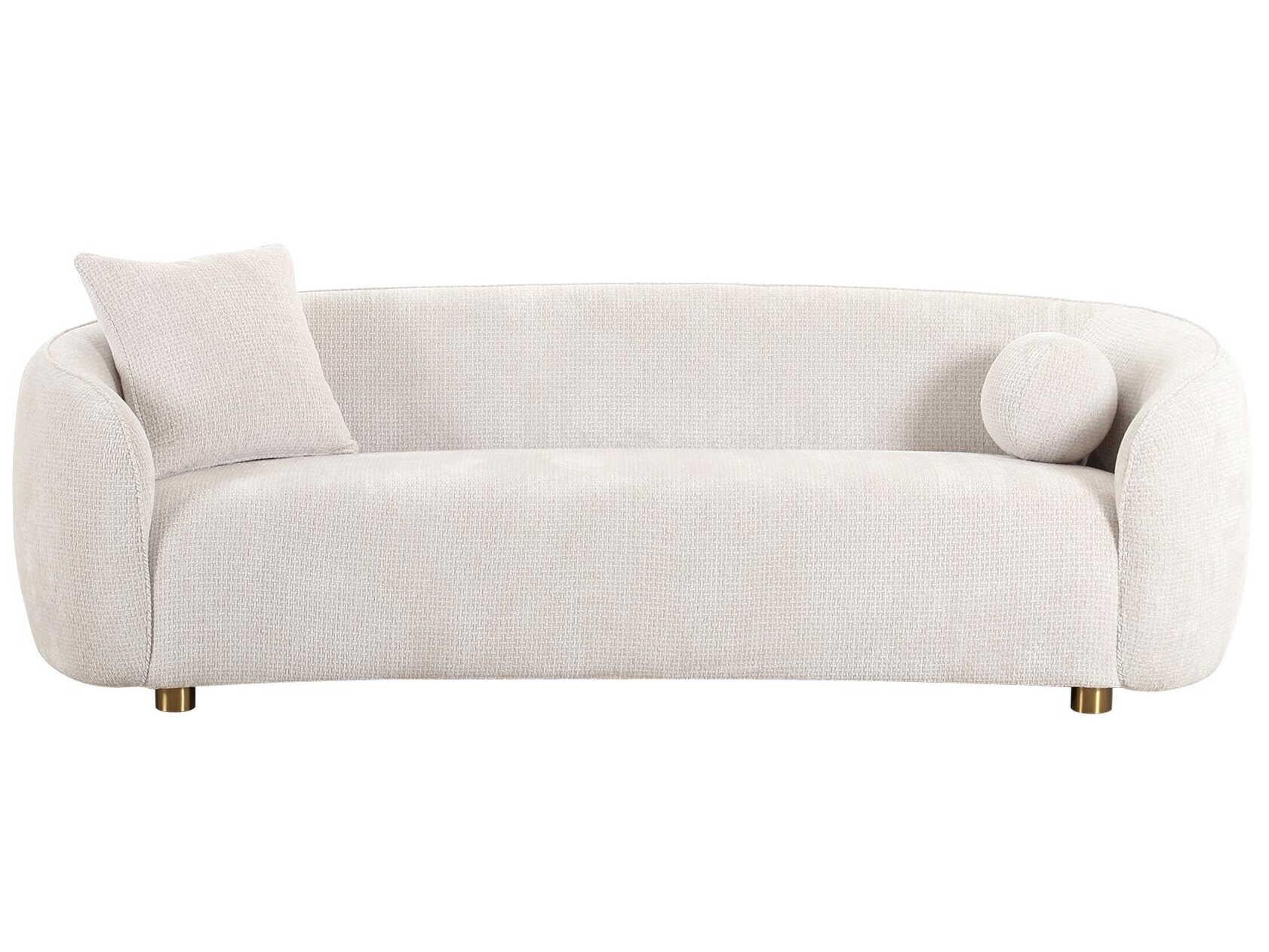 Pasargad Home Noho Zarina Ivory Beige Upholstered Sofa
