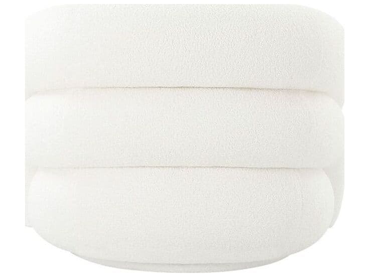 Pasargad Home Noho Azzurro Swivel White Accent Chair