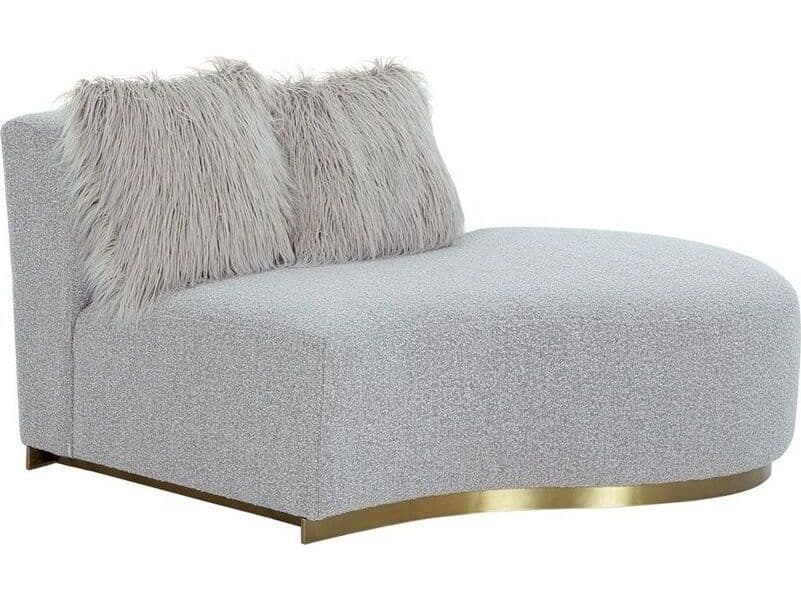 Pasargad Home Noho Simona Grey Gold Upholstered Sofa