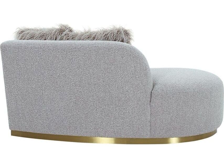 Pasargad Home Noho Simona Grey Gold Upholstered Sofa