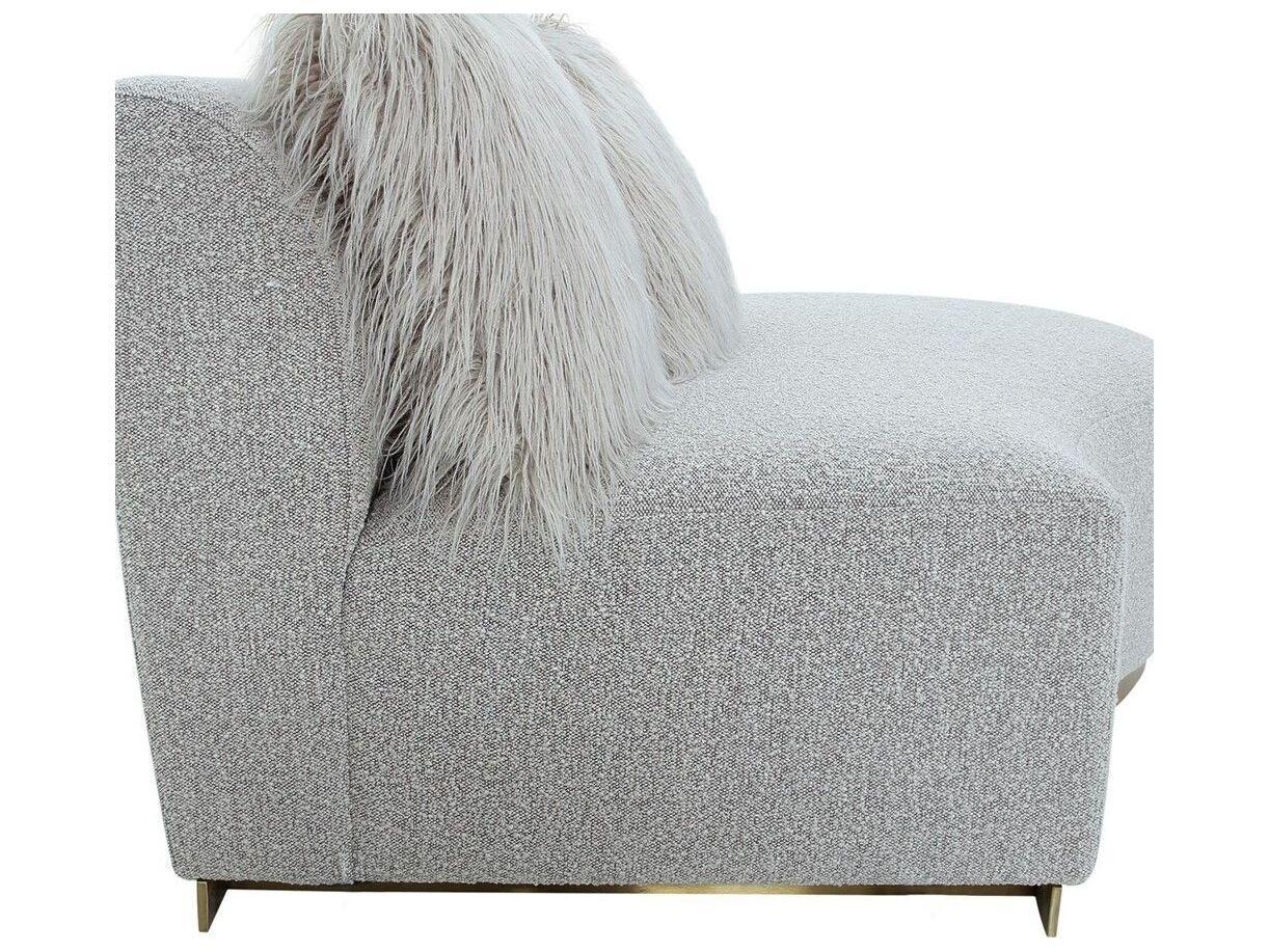 Pasargad Home Noho Simona Grey Gold Upholstered Sofa