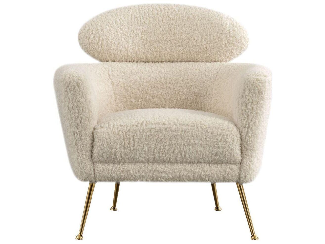 Pasargad Home Noho Felice Cream Accent Chair