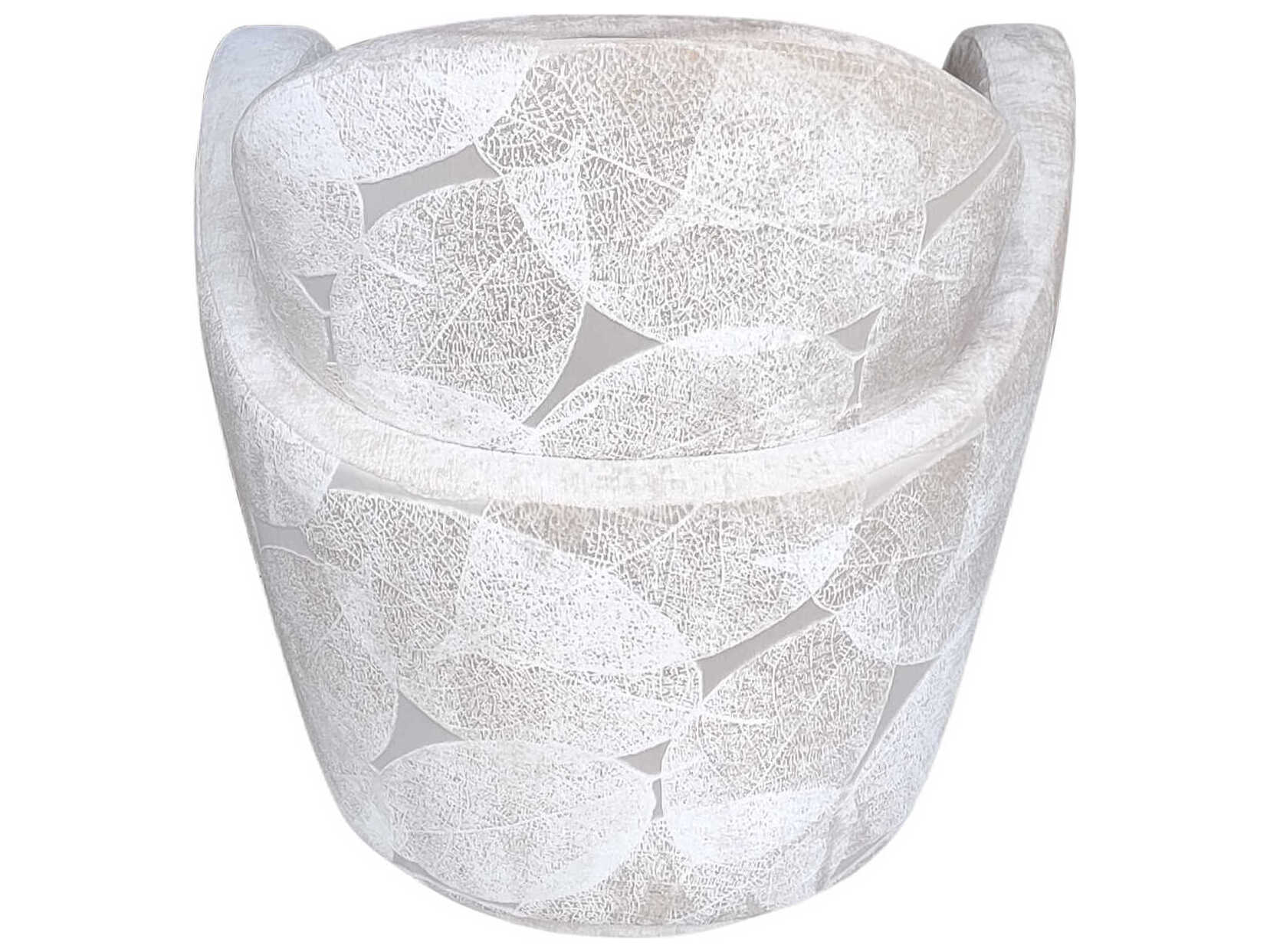 Pasargad Home Noho Maxim Swivel White Accent Chair