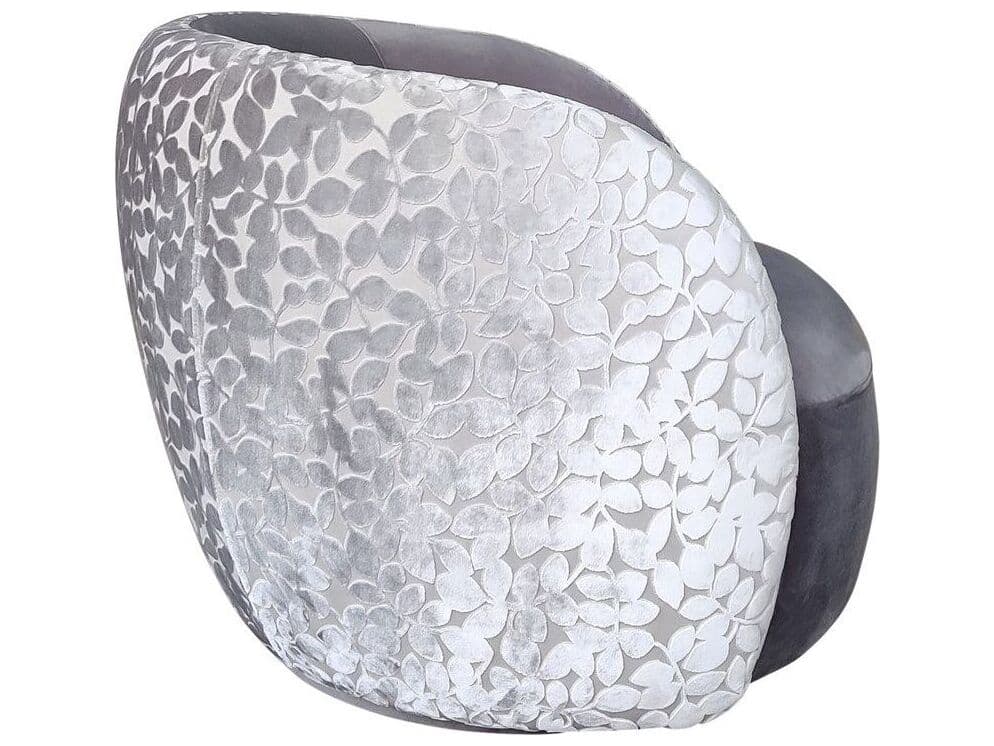 Pasargad Home Noho Allure Swivel Gray Accent Chair