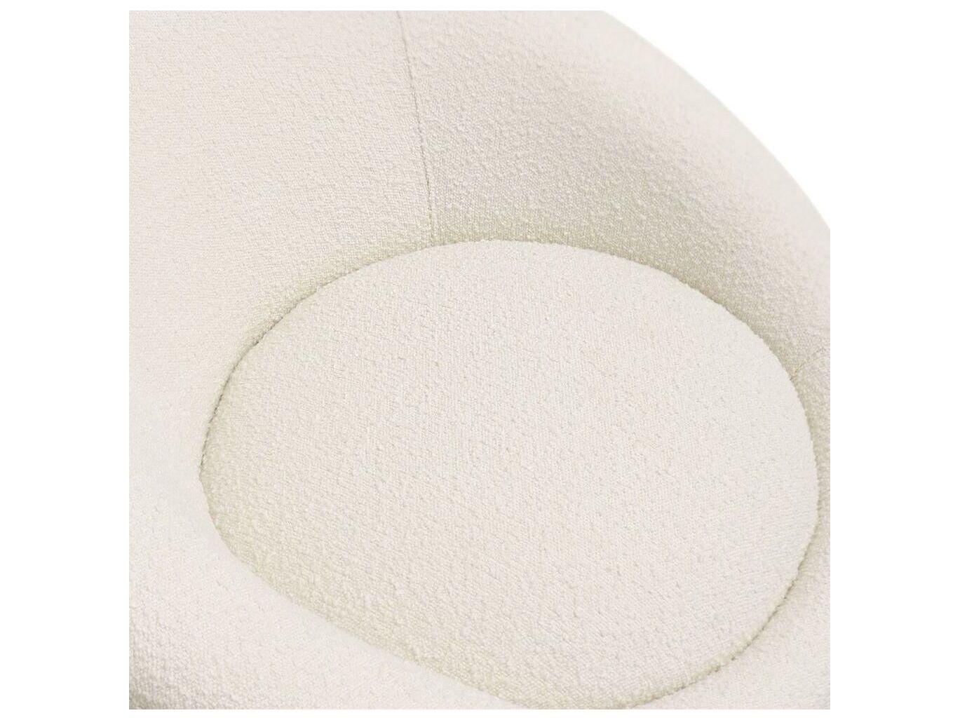 Pasargad Home Noho Sienna Swivel White Accent Chair