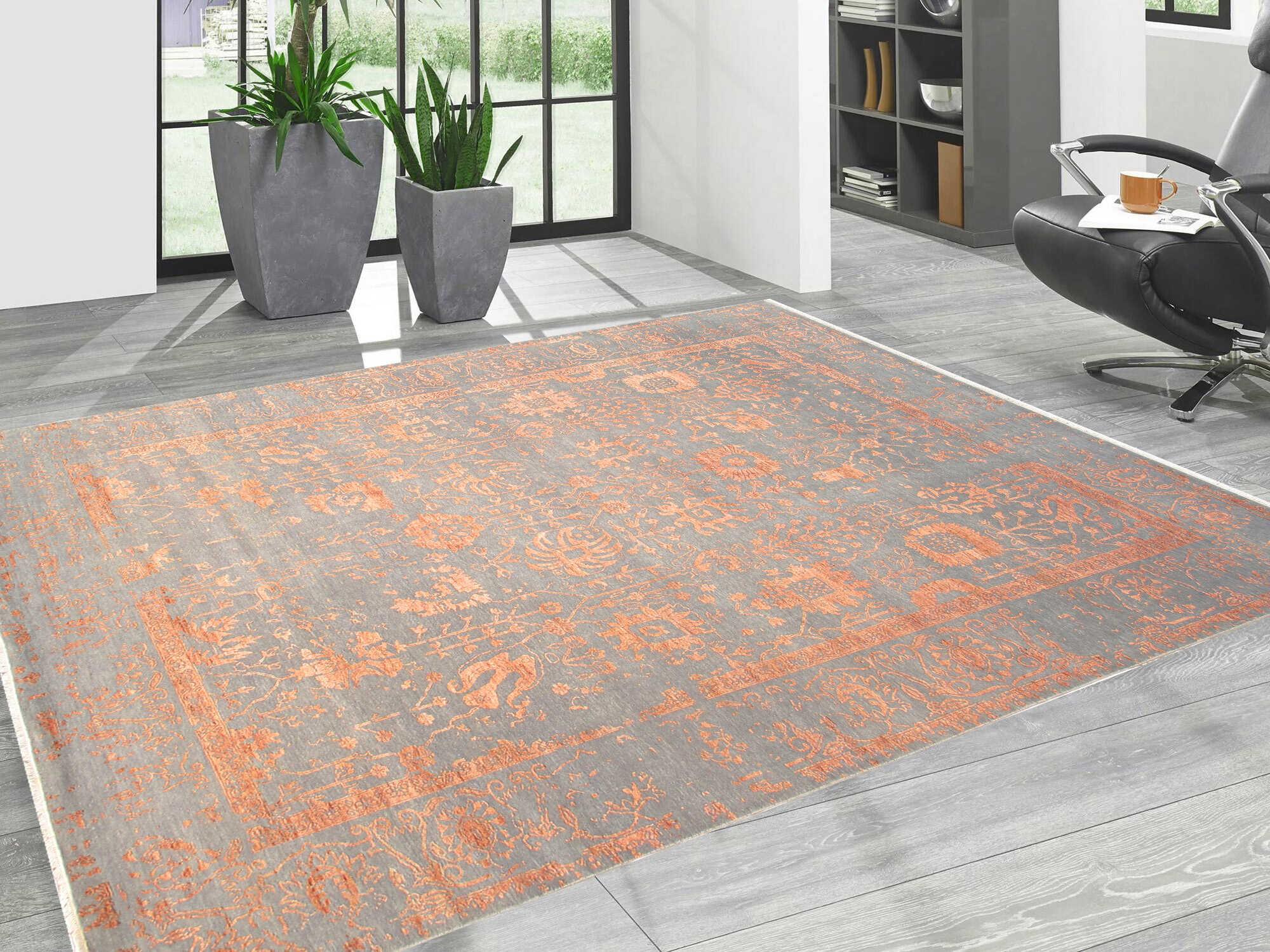 Pasargad Home Transitional Bordered Area Rug