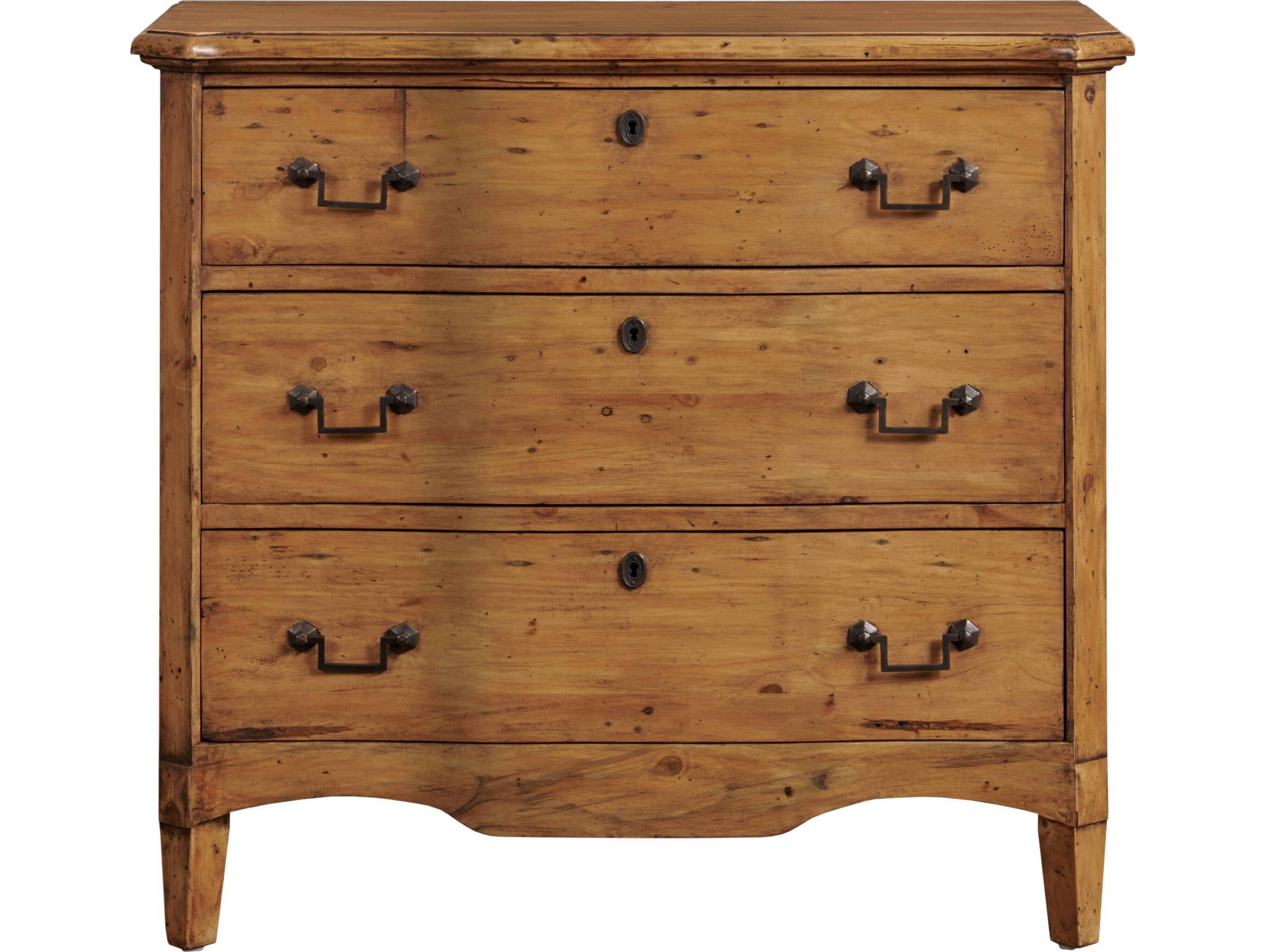 Port Eliot 3-Drawers Gray Pine Wood Dresser