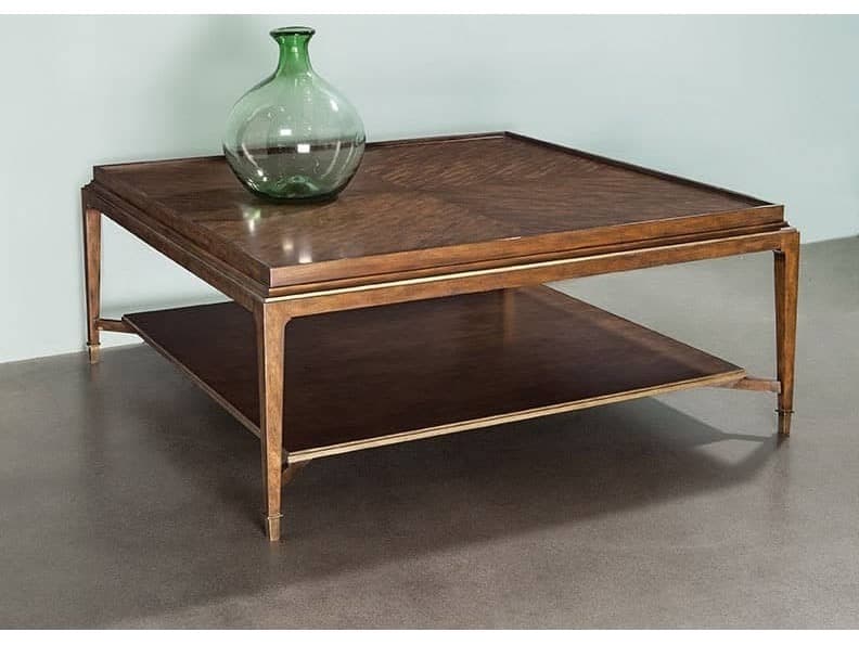 Port Eliot Square Wood French Walnut Coffee Table