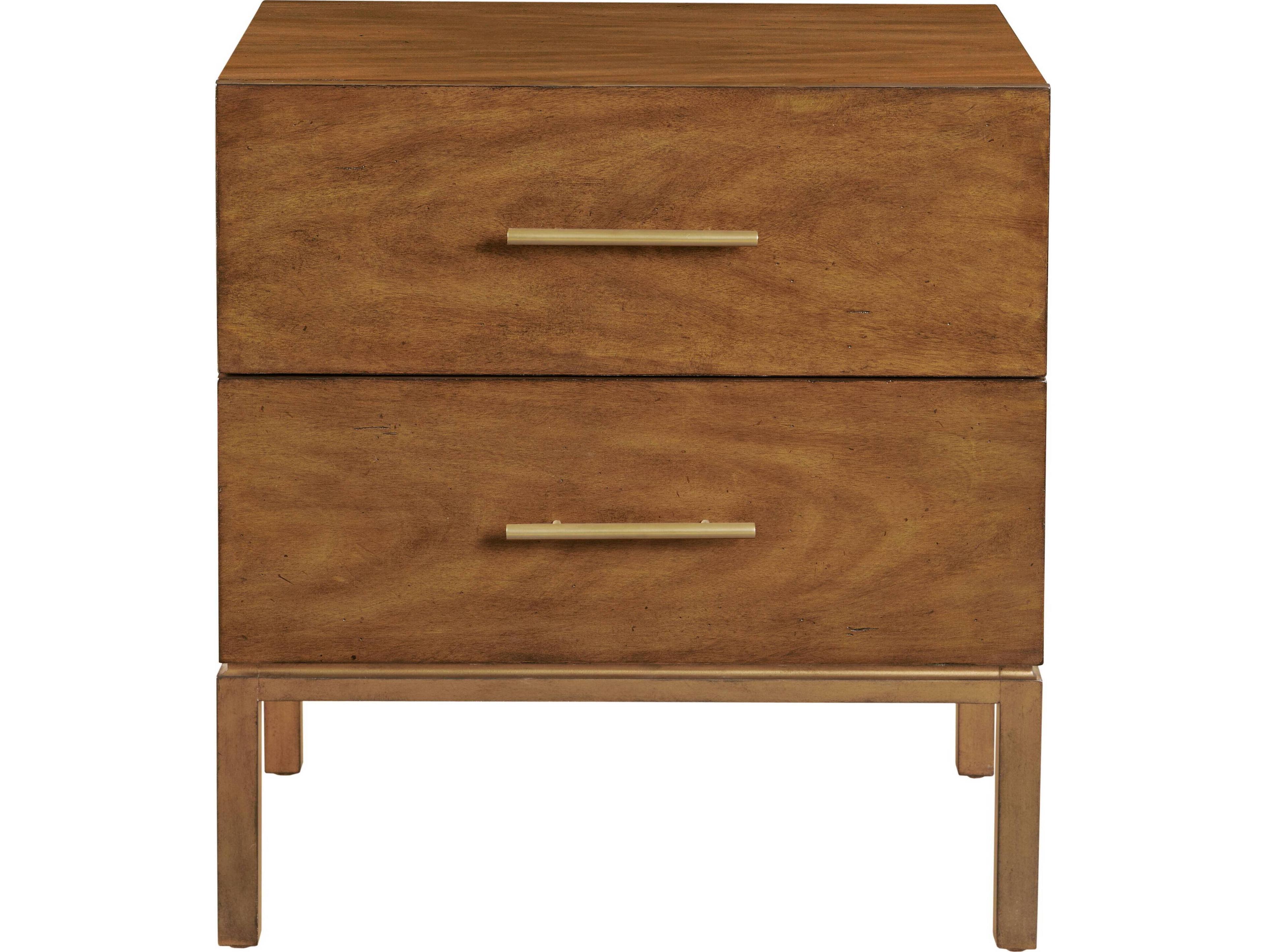 Port Eliot 2-Drawers Brown Nightstand