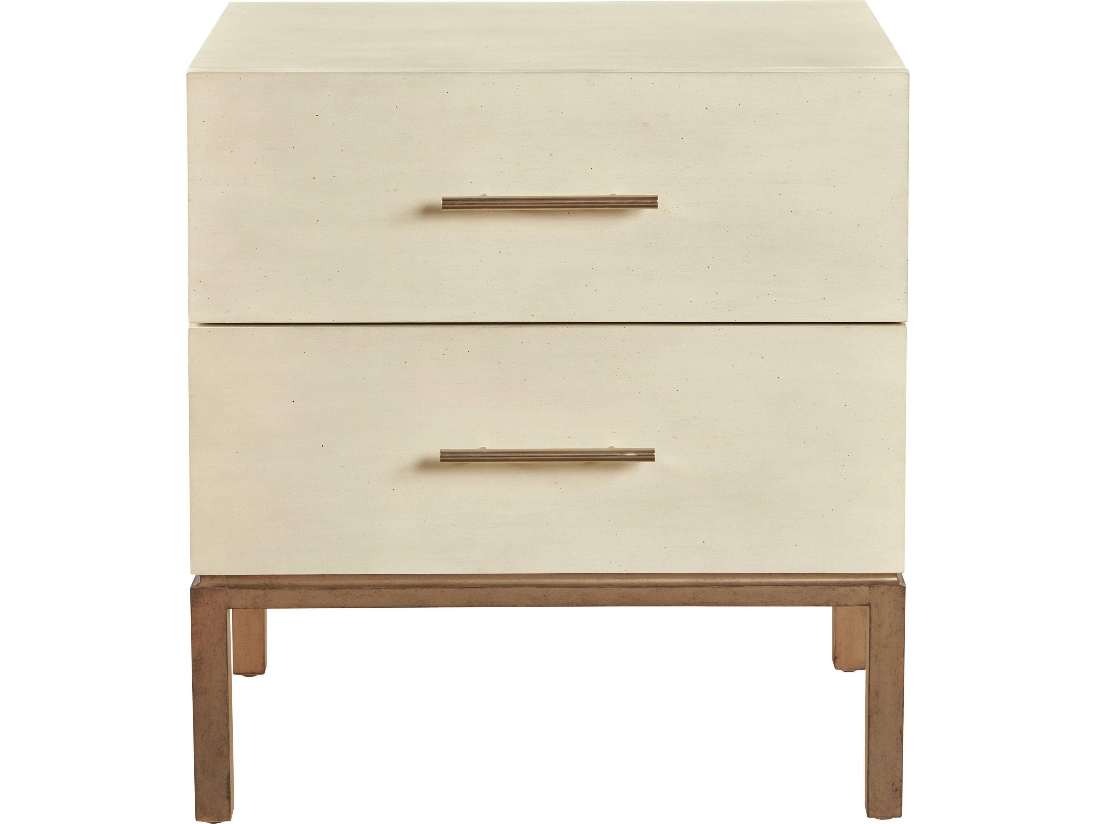 Port Eliot 2-Drawers Beige Nightstand