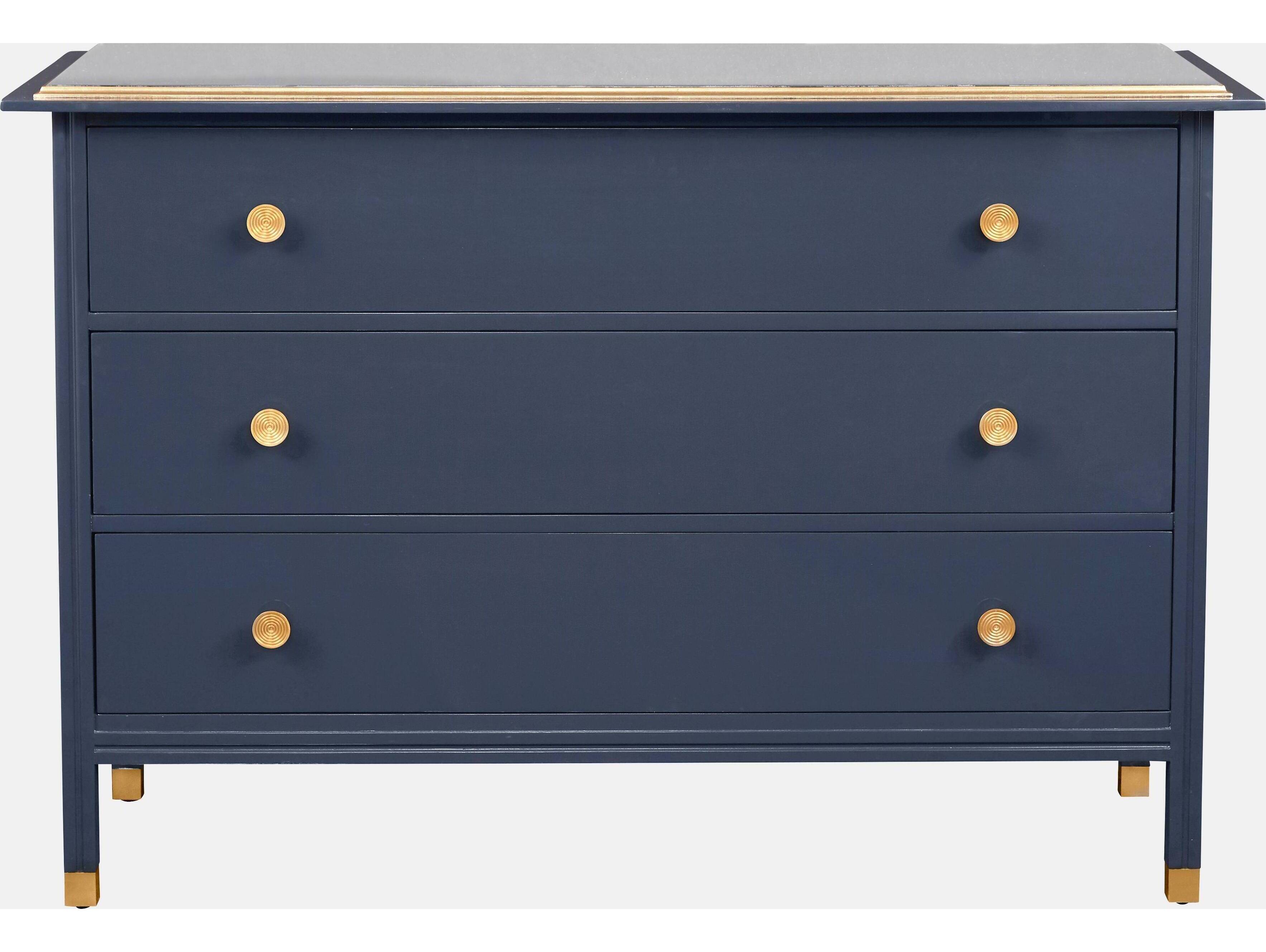 Port Eliot 3-Drawers Blue Dresser