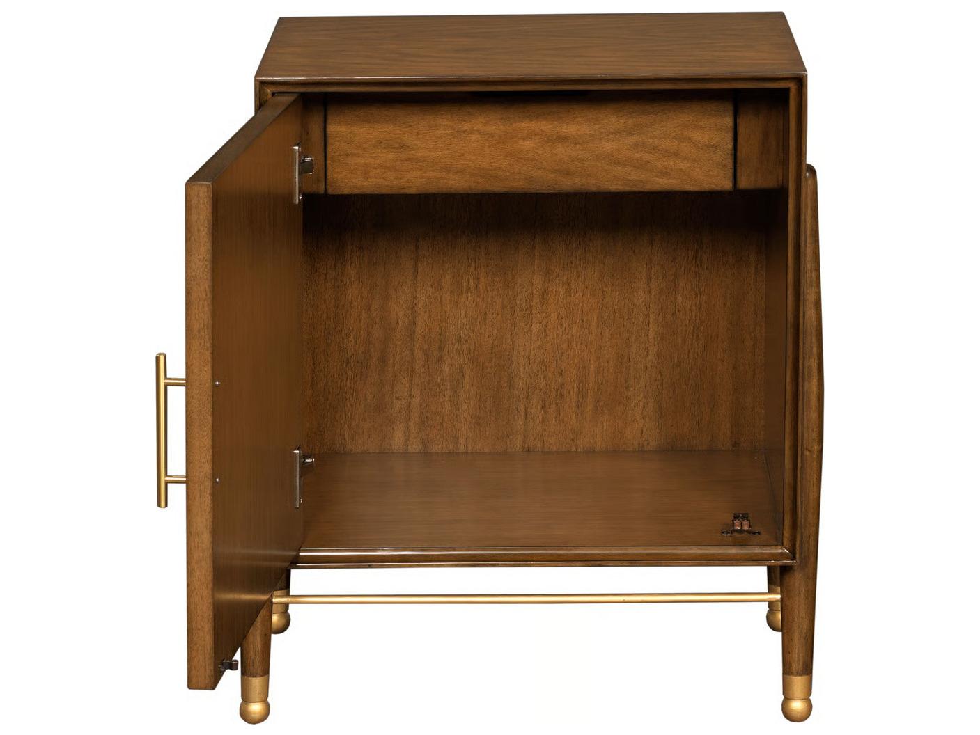 Port Eliot French Walnut Brown Wood Accent Chest