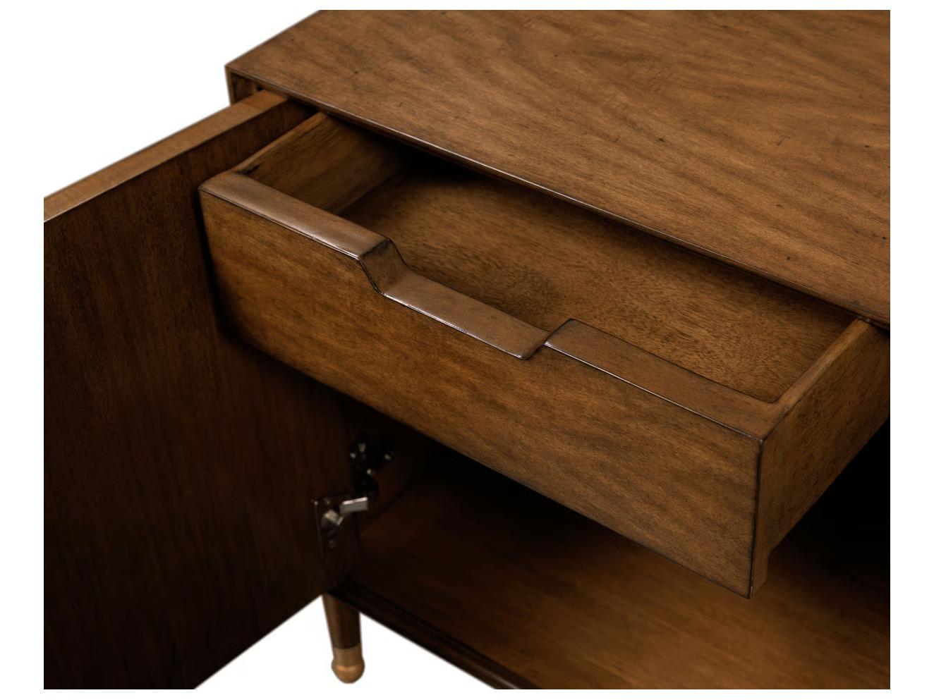 Port Eliot French Walnut Brown Wood Accent Chest