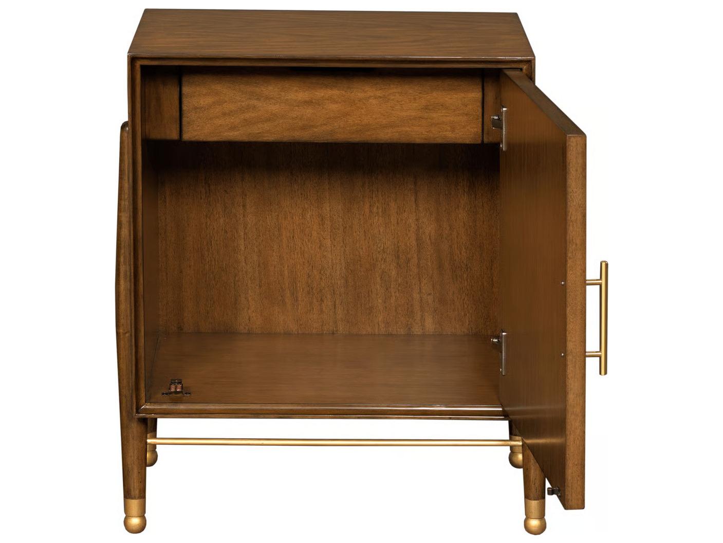 Port Eliot French Walnut Brown Wood Accent Chest