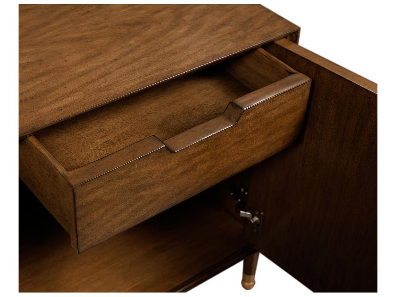 Port Eliot French Walnut Brown Wood Accent Chest