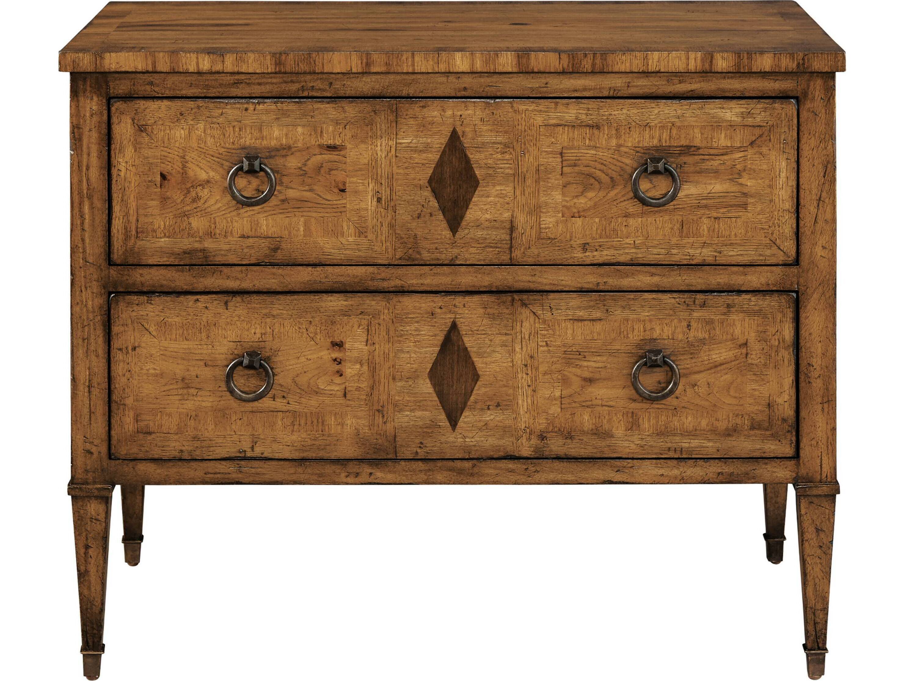 Port Eliot 2-Drawers Brown Nightstand