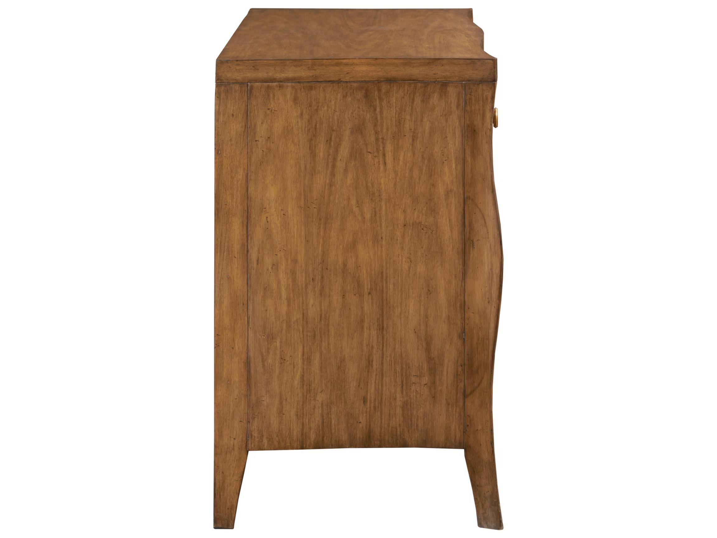 Port Eliot Artisan Brown Mahogany Wood Accent Chest