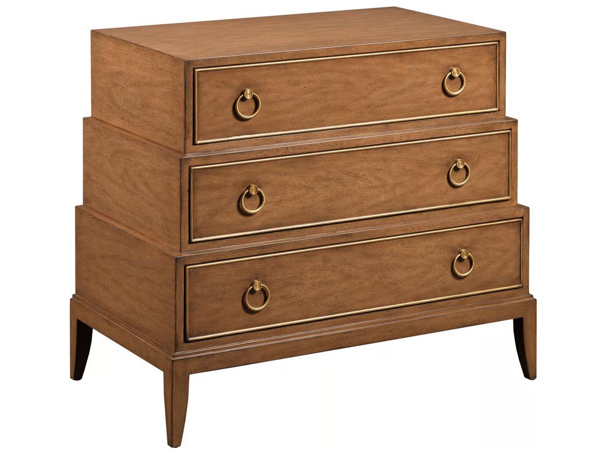 Port Eliot Artisan Brown Walnut Wood Accent Chest