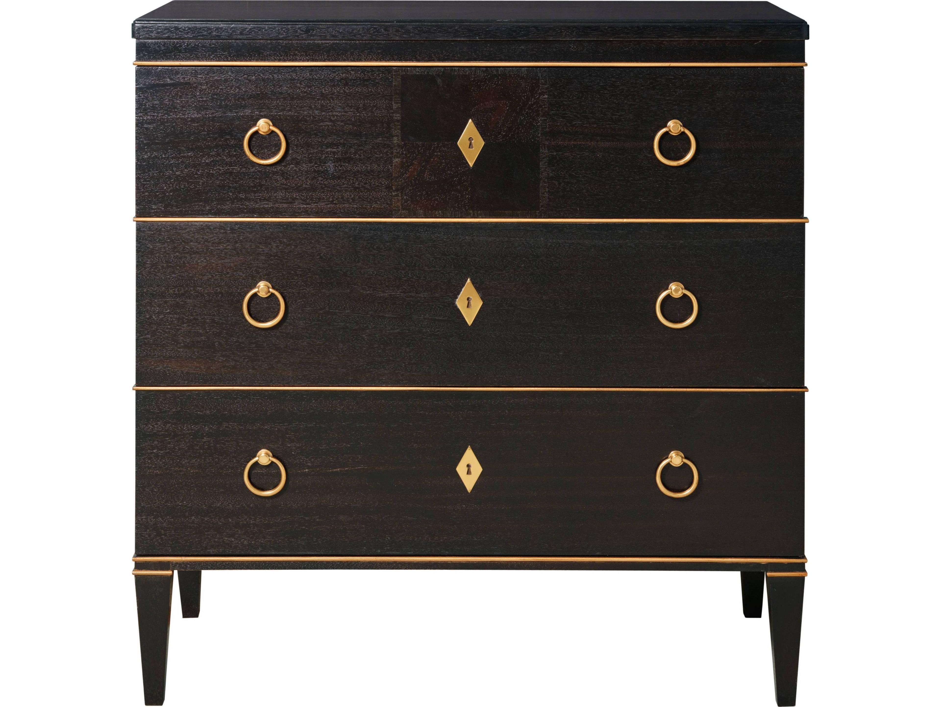 Port Eliot Biedermeier Antique Black Accent Chest