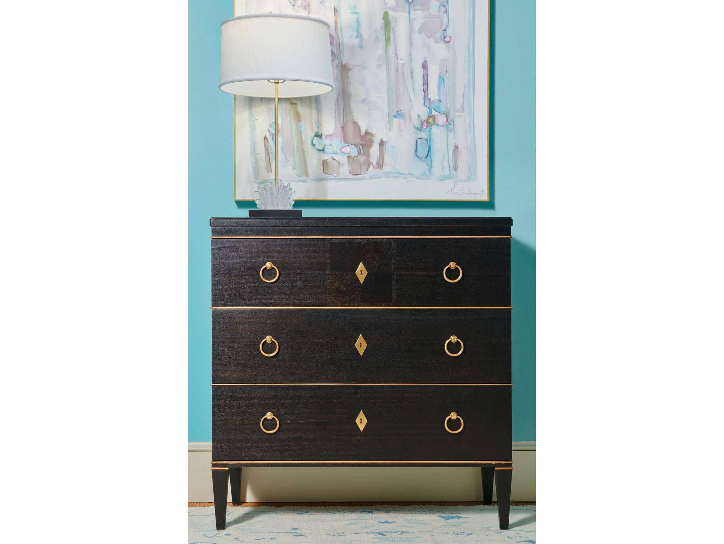 Port Eliot Biedermeier Antique Black Accent Chest