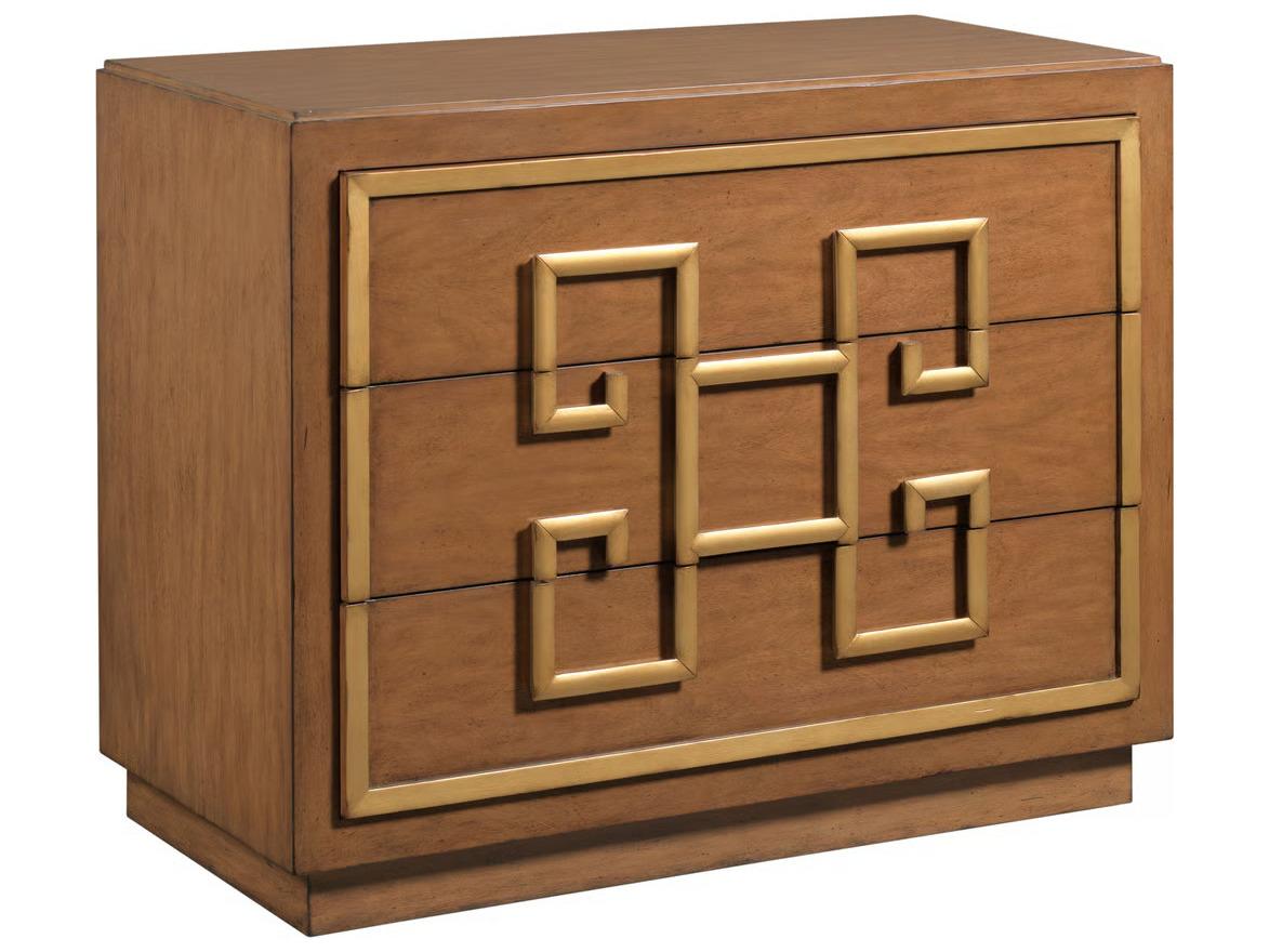 Port Eliot Artisan Brown Walnut Wood Accent Chest