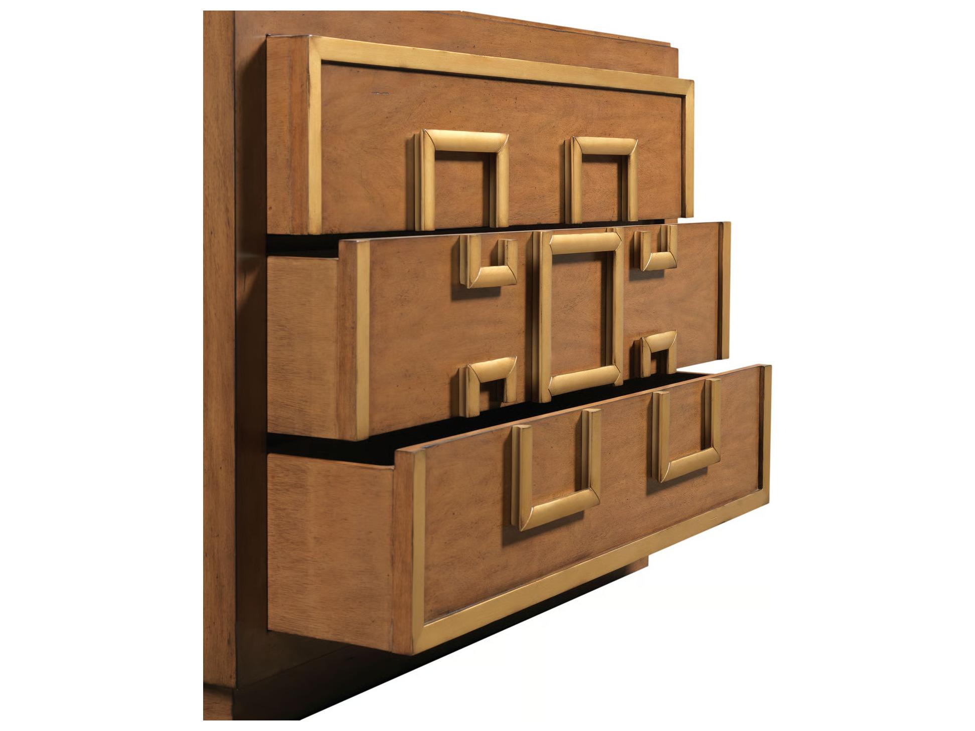 Port Eliot Artisan Brown Walnut Wood Accent Chest