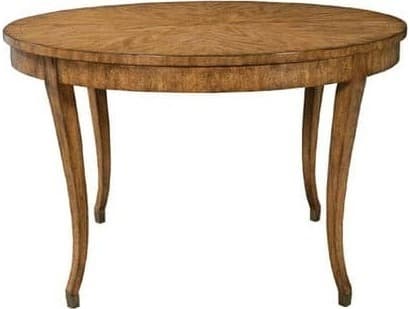 Port Eliot Round Wood Mahogany Dining Table