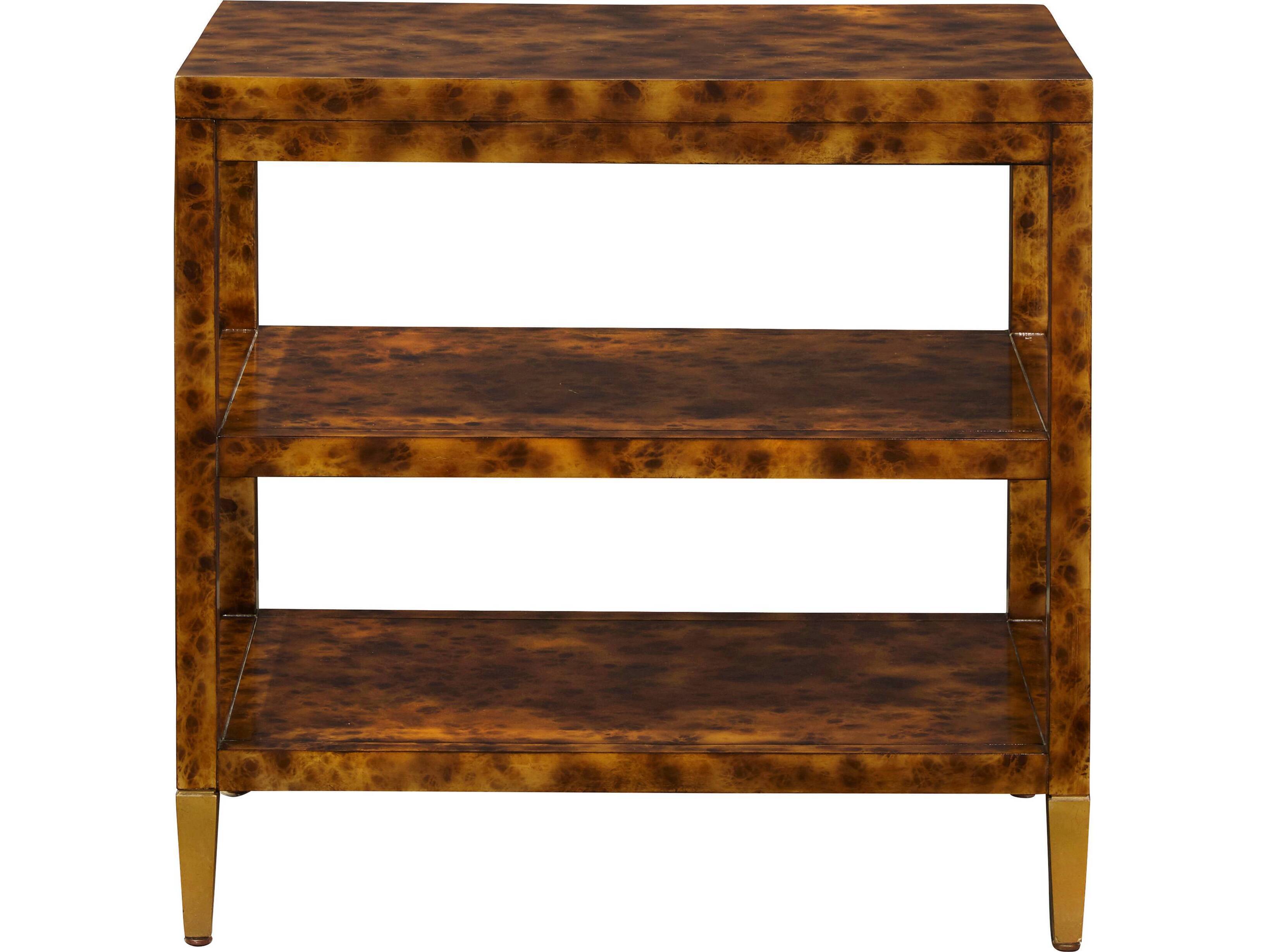 Port Eliot Rectangular Wood Tortoise End Table