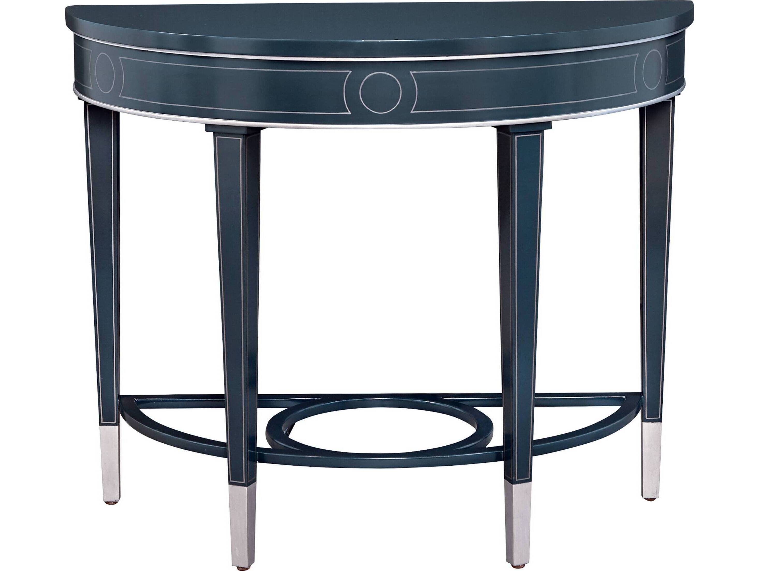 Port Eliot Demilune Wood Milan Lacquer Console Table