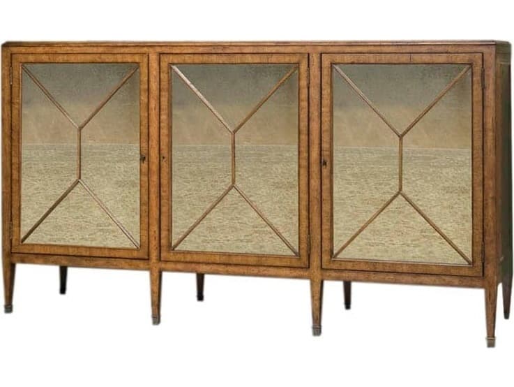 Port Eliot 72" Mahogany Wood Antique Mirror Sideboard