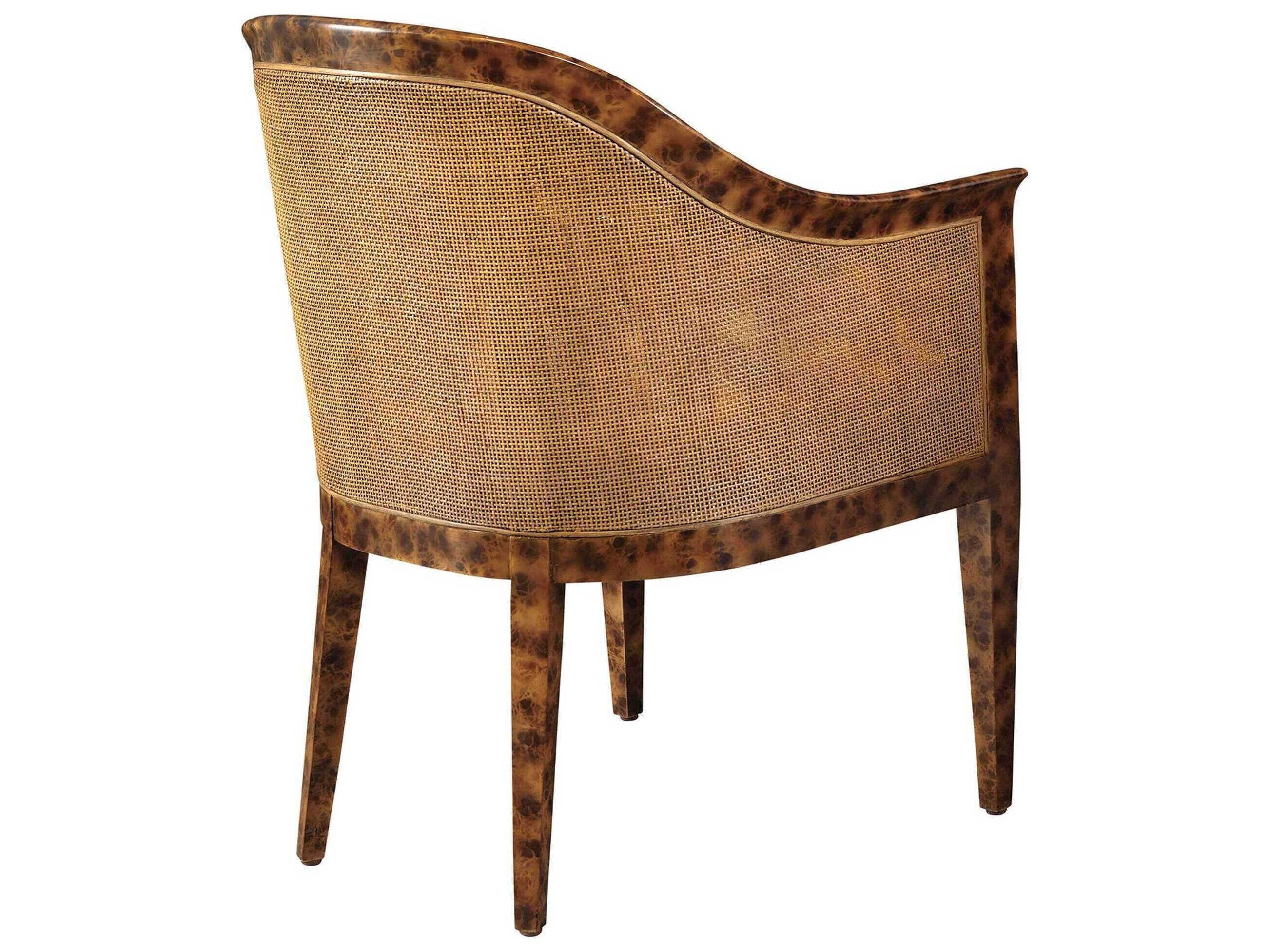 Port Eliot Genova Brown Upholstered Arm Dining Chair